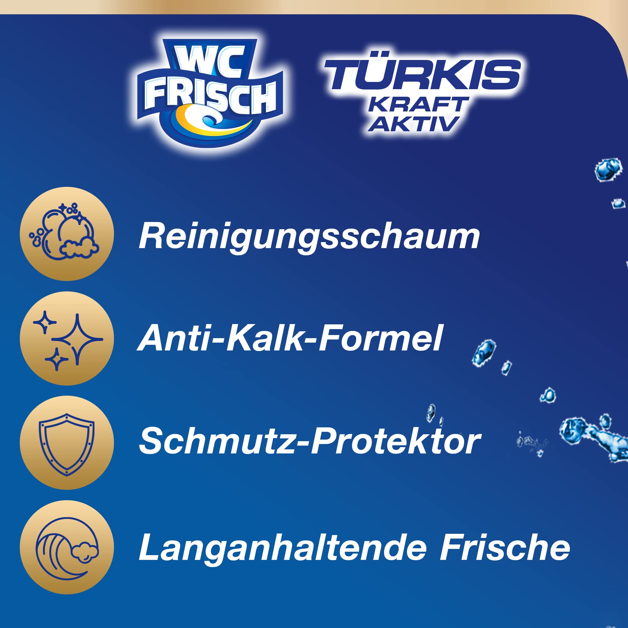 WC-Frisch Kraft Aktiv Türkisspüler Meeresfrische (10er Pack), WC Reiniger für eine sichtbare Reinigung mit türkisem Wasser, Duftsteine für einen intensiven WC Duft