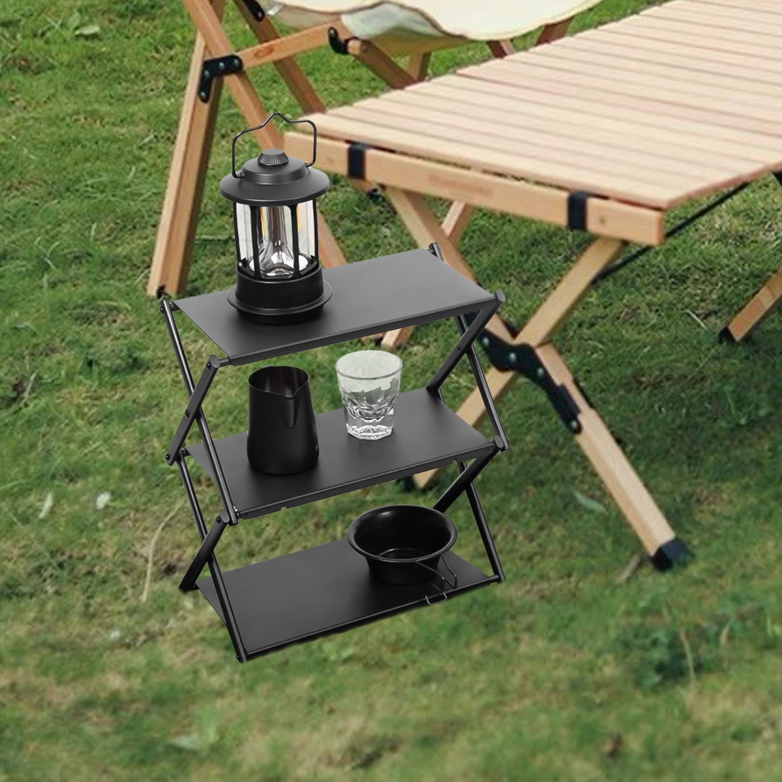 Étagères pliables, étagère pliante Support de rangement de camping