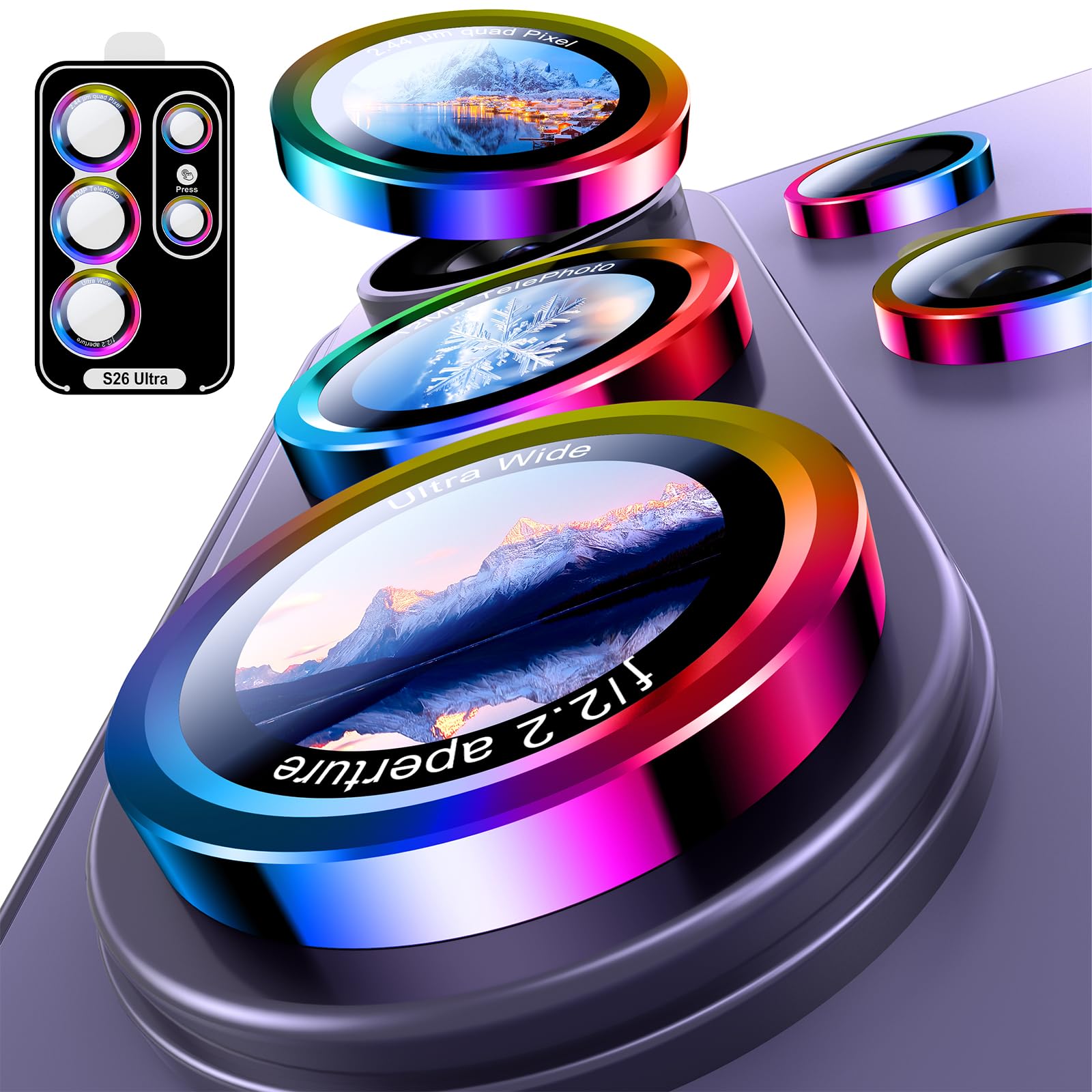 Uyiton for Samsung Galaxy S26 Ultra Camera Lens Protector, Unique Design