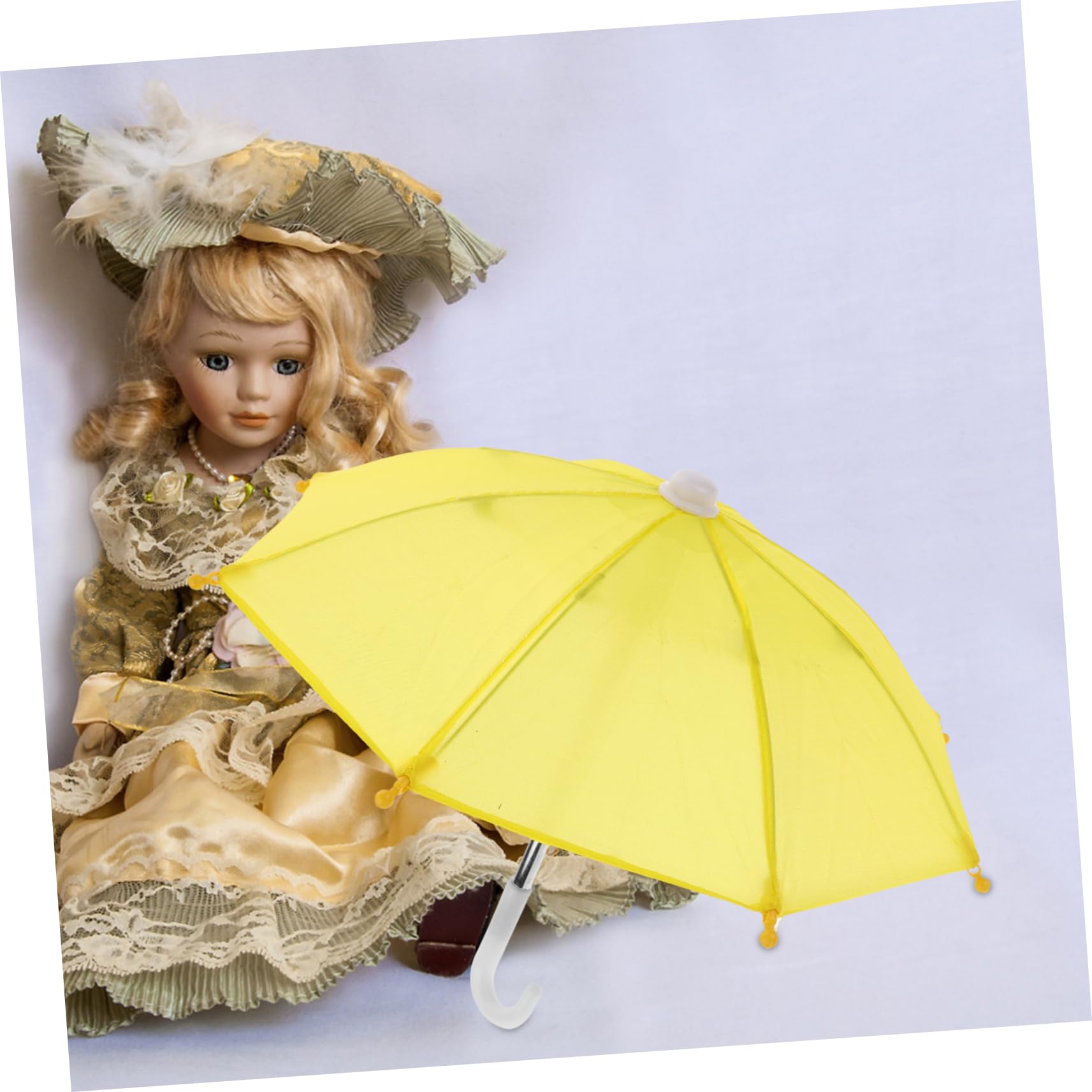 Set Accessori In Miniatura Per Casa Delle Bambole: Valigia, Ombrello, Stivali Da Pioggia E Cappello Di Paglia - Decorazione Natalizia In Scala 1/12 - 3