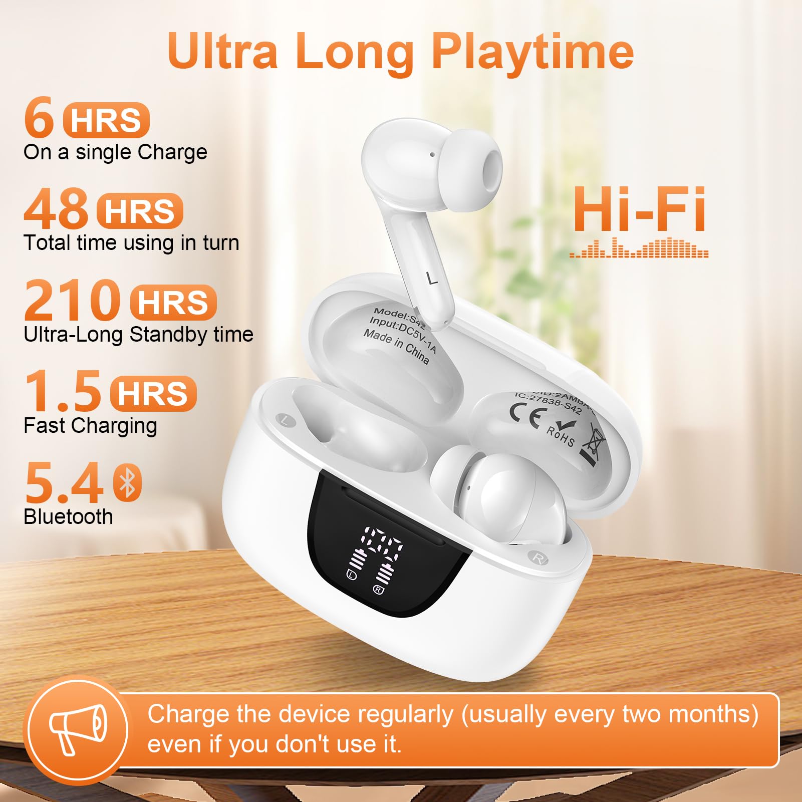 Microfono con cancellazione del rumore Auricolari Cuffie wireless per Samsung galaxy S25 S24 Ear Buds pod Stereo Bass Auricolari Bluetooth per iPhone 16e 16 15 Pro Auricolare iPad Android Google pixel