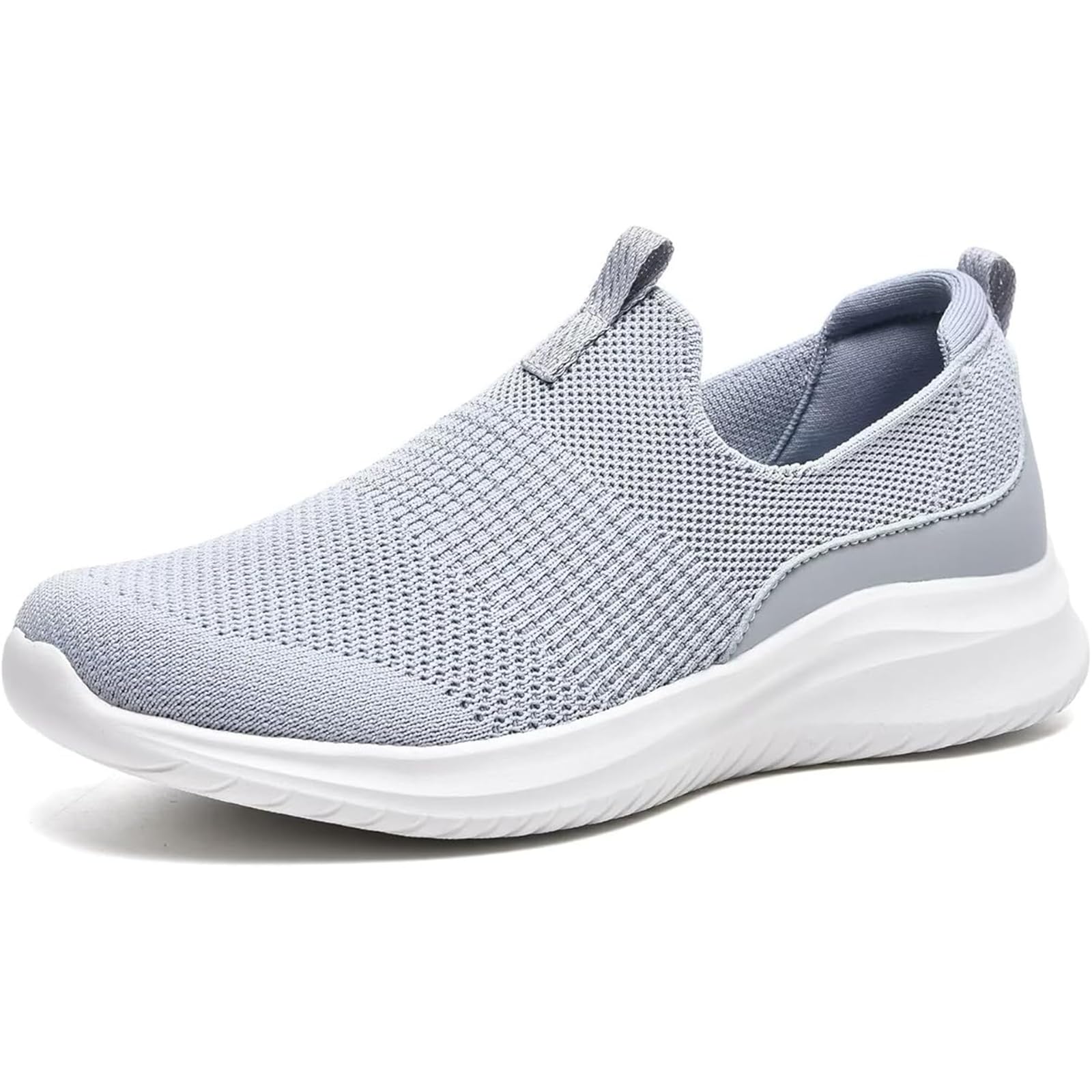 TIOSEBON Damen Walking Tennisschuhe Strick Leichtgewicht Slip-On Atmungsaktives Mesh Bequeme Weiche Mode Sneaker