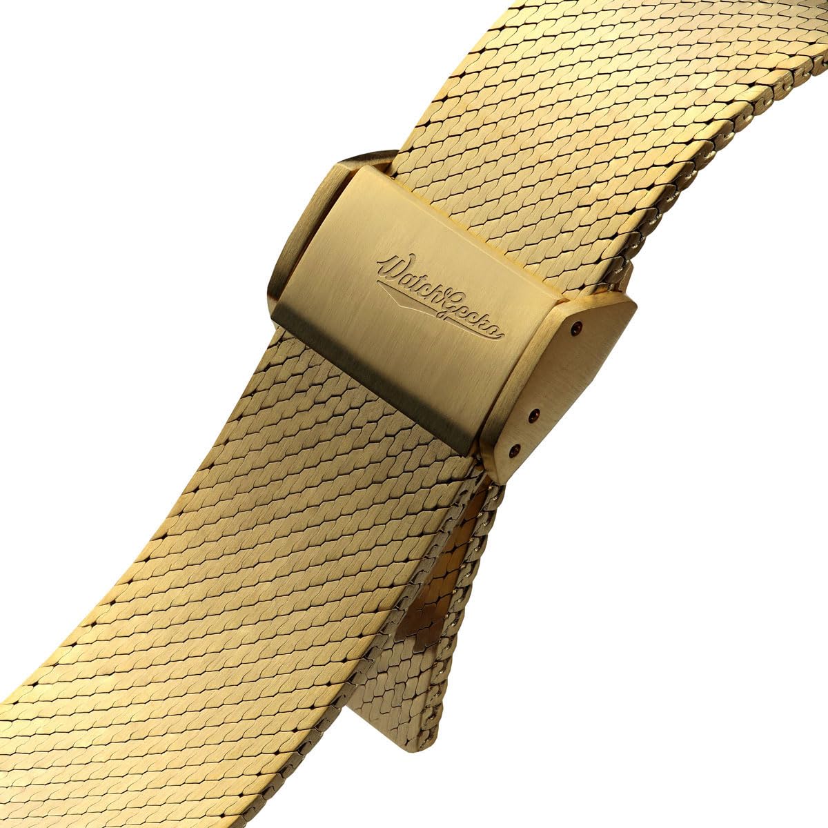 WatchGecko Calibre 1960 Bracelet de montre en maille d'acier ultra plat Inspiration vintage