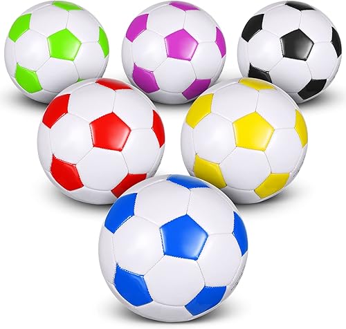 Deekin Balón de fútbol a granel con operación de bomba, trabajo en equipo de Navidad a granel para deportes al aire libre, pelota de fútbol para