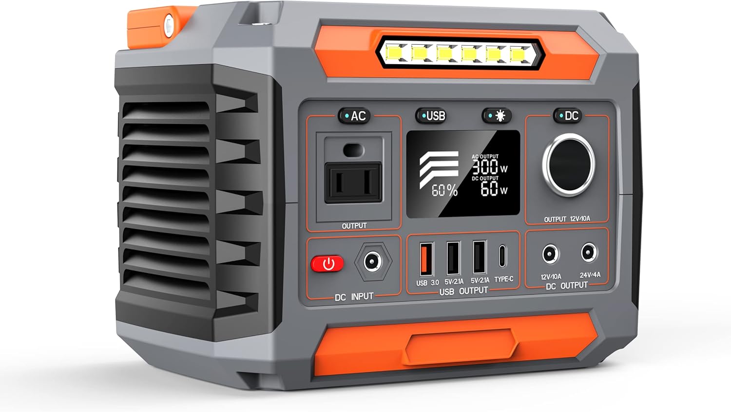 A3B Portable Power Station 300W Output, 288Wh Battery, Fast Charging, Lightweight, 3-Way Charging, Wireless Charging for Outdoor, Camping.