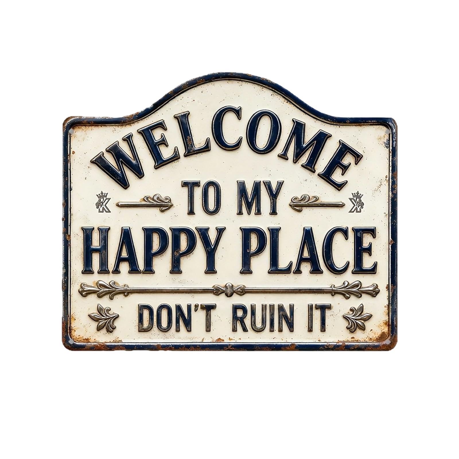Zxfdsfdbnm Welcome to Happy Place Don ' t Ruin It Wall Signs Welcome Sign for Front Door Wood Wall Signs for Home Decors Sign for Front Door
