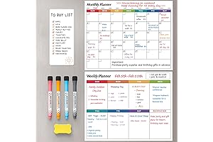 3 Pack Magnetic Dry Erase Boards for Refrigerator