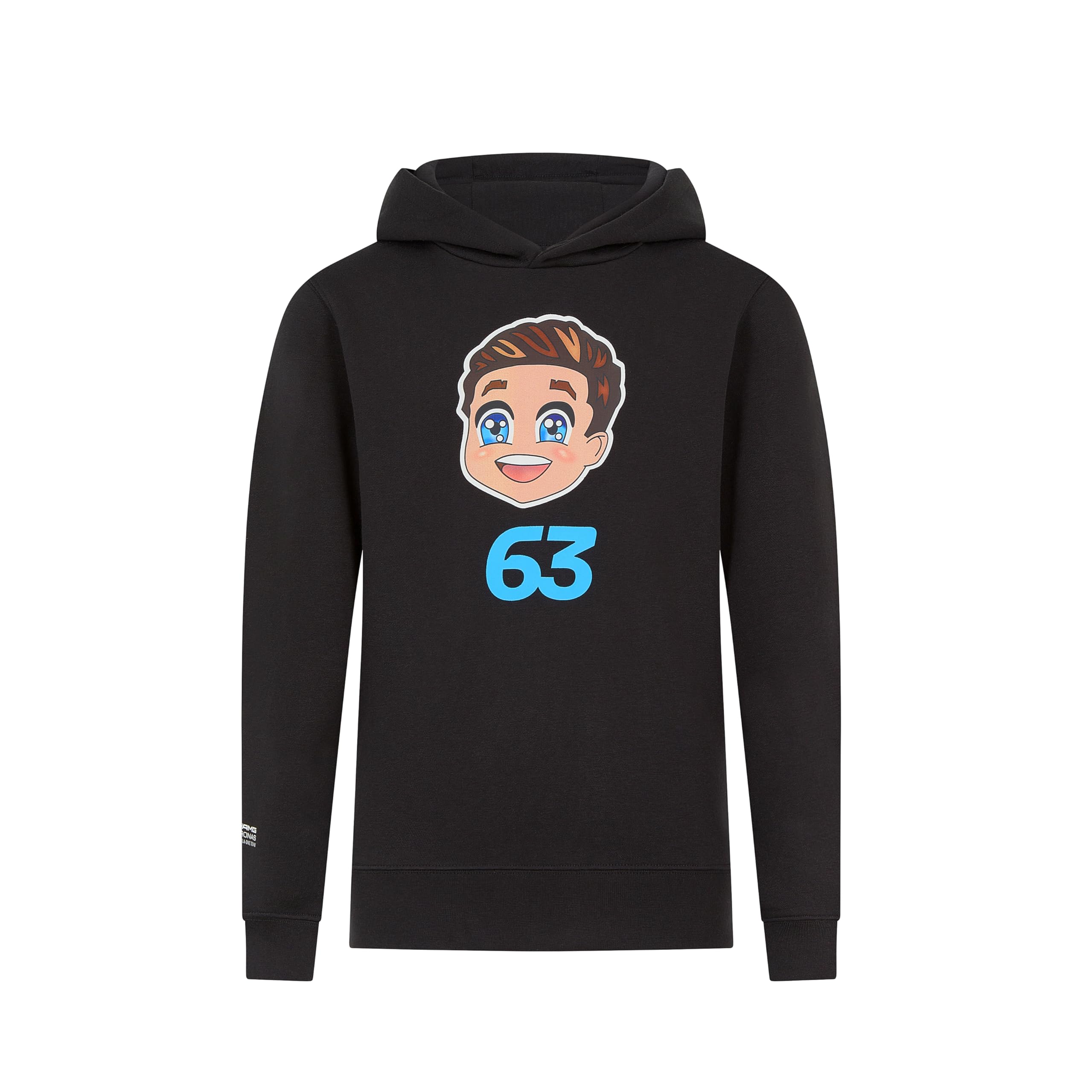 Mercedes Amg Petronas Black F1 Kids' George Russell Hoodie - Size: 11/12 Years