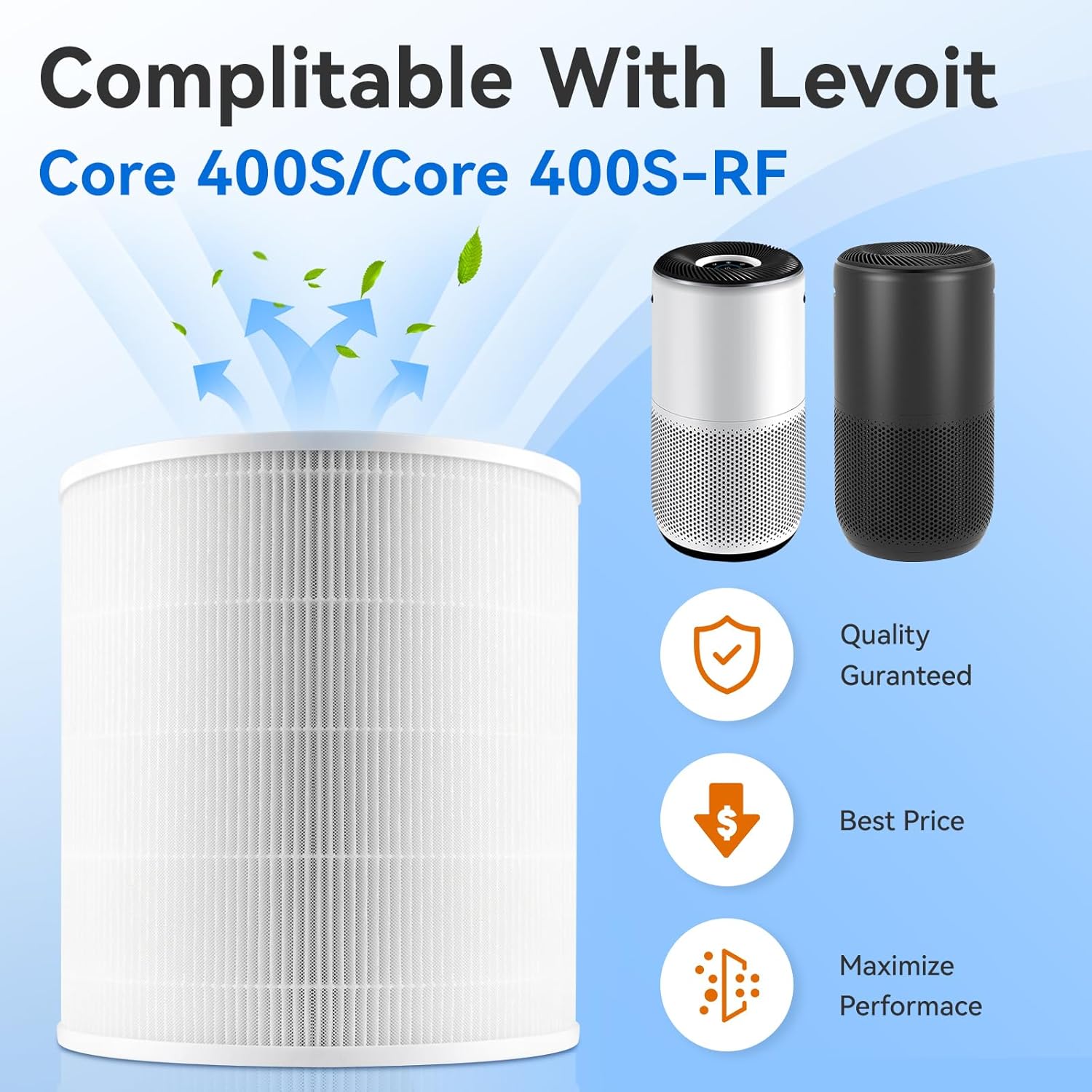 Filtri Ricambio Per Purificatore Levoit Core 400S - Confezione Da 2, HEPA H13 - Foto 13