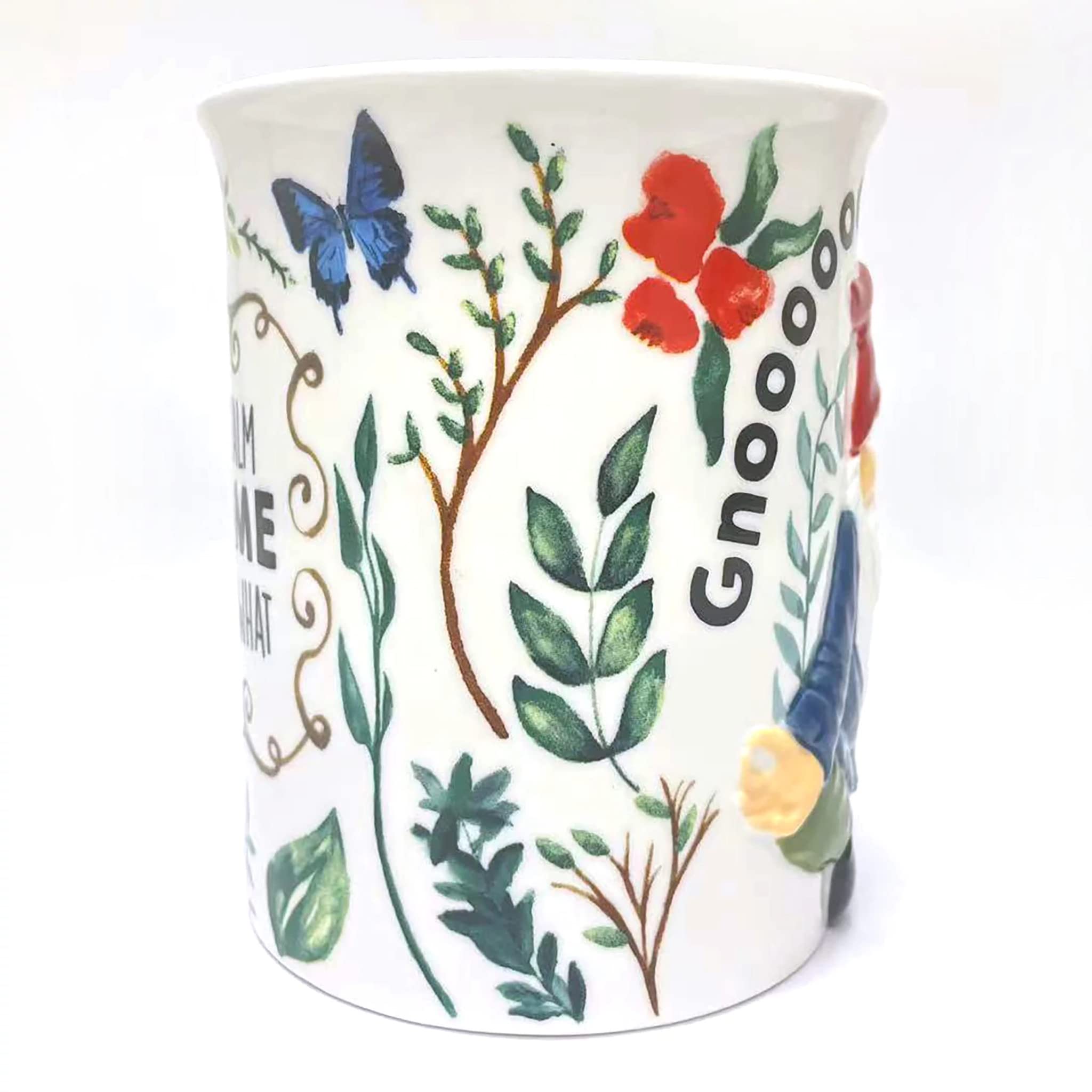 Enesco Our Name Is Mud Keep Calm Gnome Matter What - Taza De Café Esculpida, 16 Onzas, Multicolor