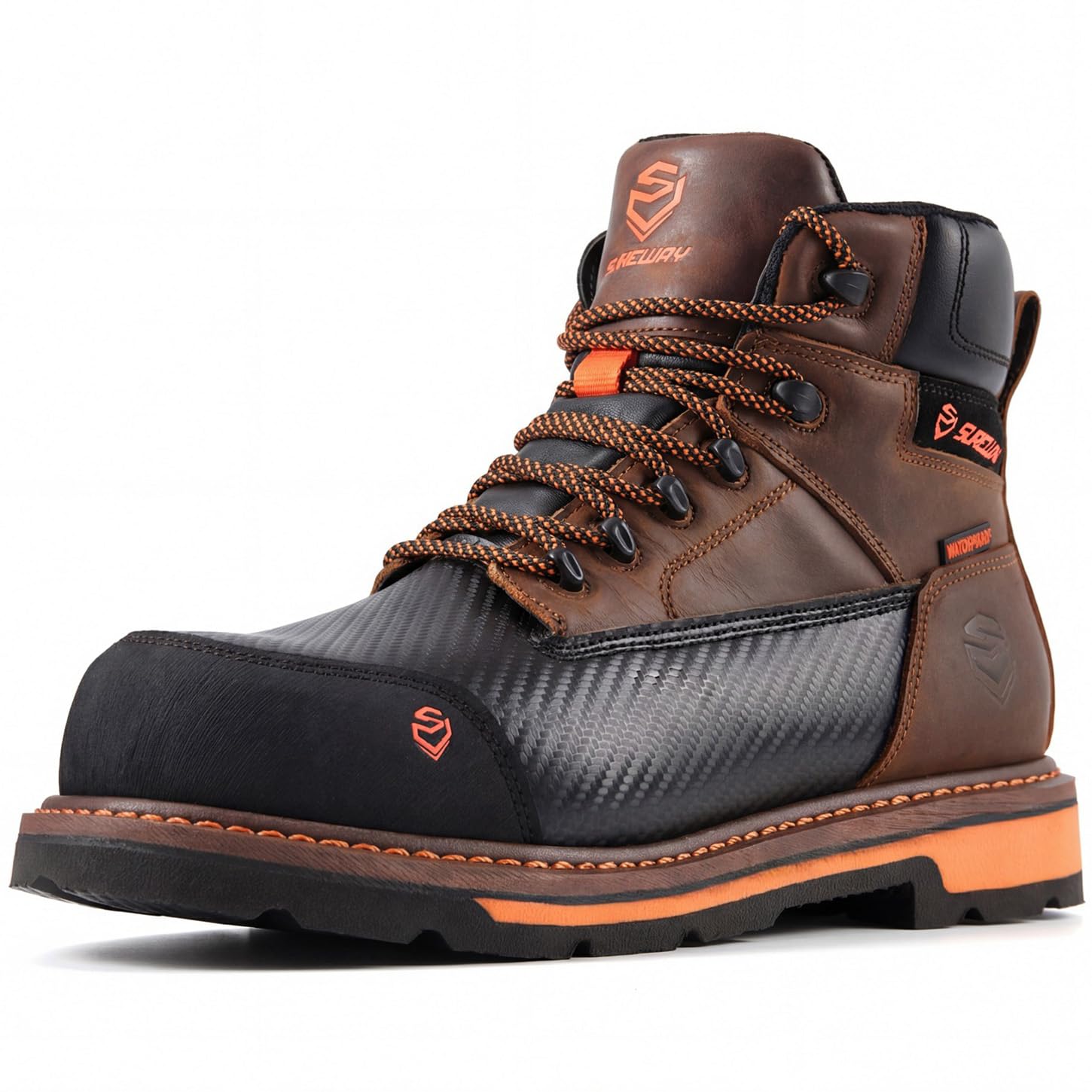 SUREWAY 6 Inch Waterproof Leather Work Boots