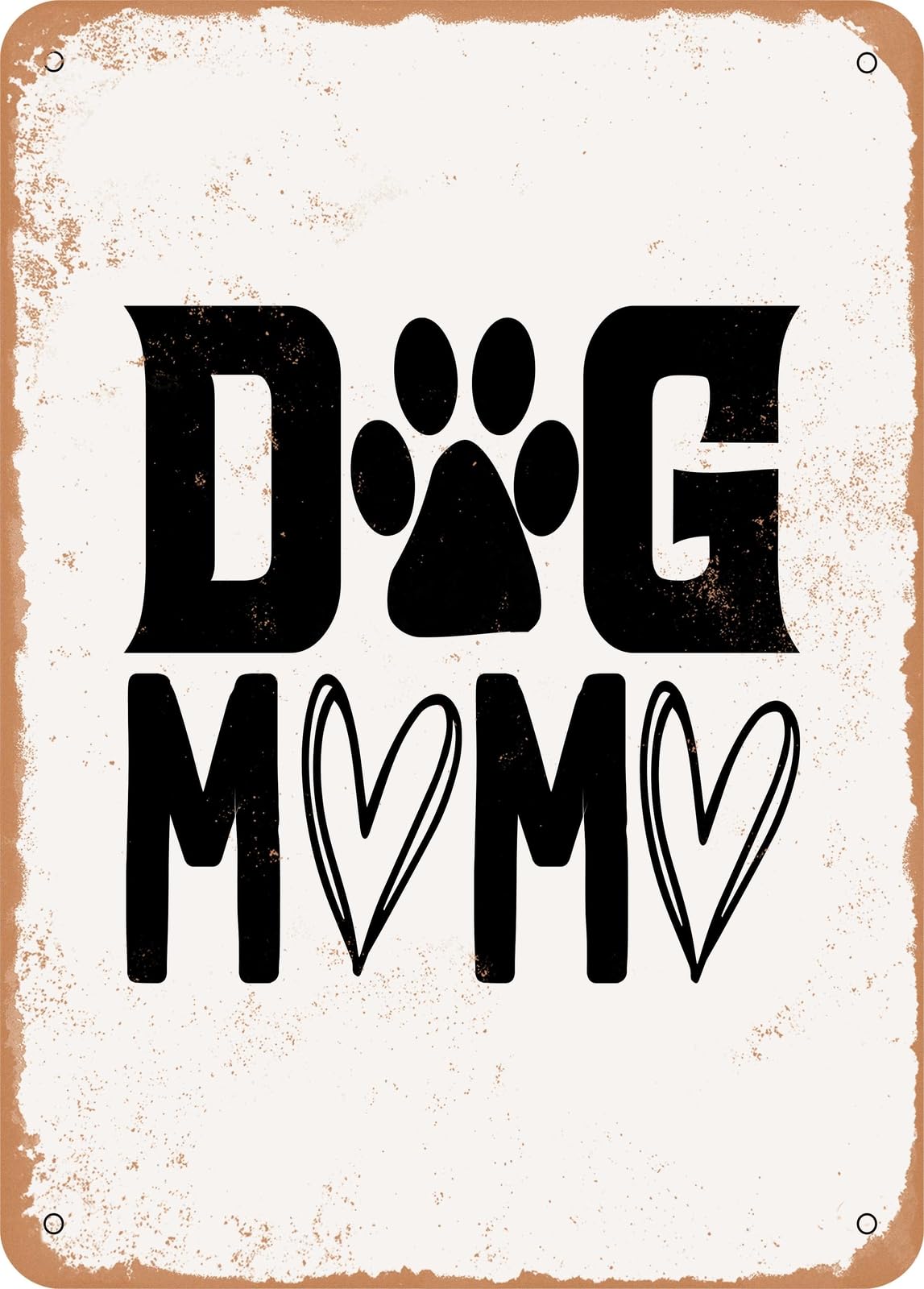 Miaomansenstore Metal Sign - Dog Mama2 - Vintage Rusty Look Home Decor