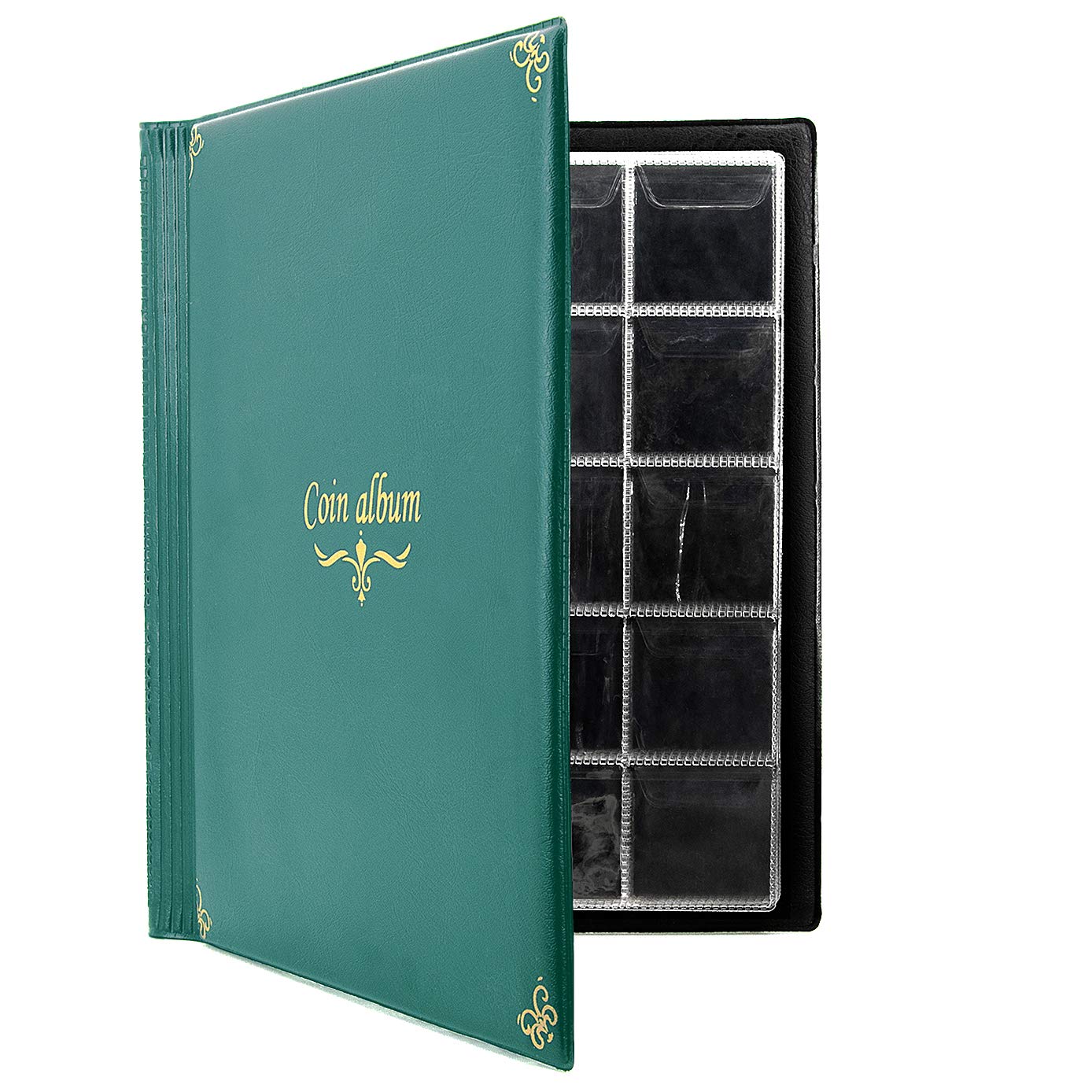 Münzalbum Mit 150 Taschen – Schwarzes Sammelbuch Für Penny, Souvenir-Münzen & Medaillen