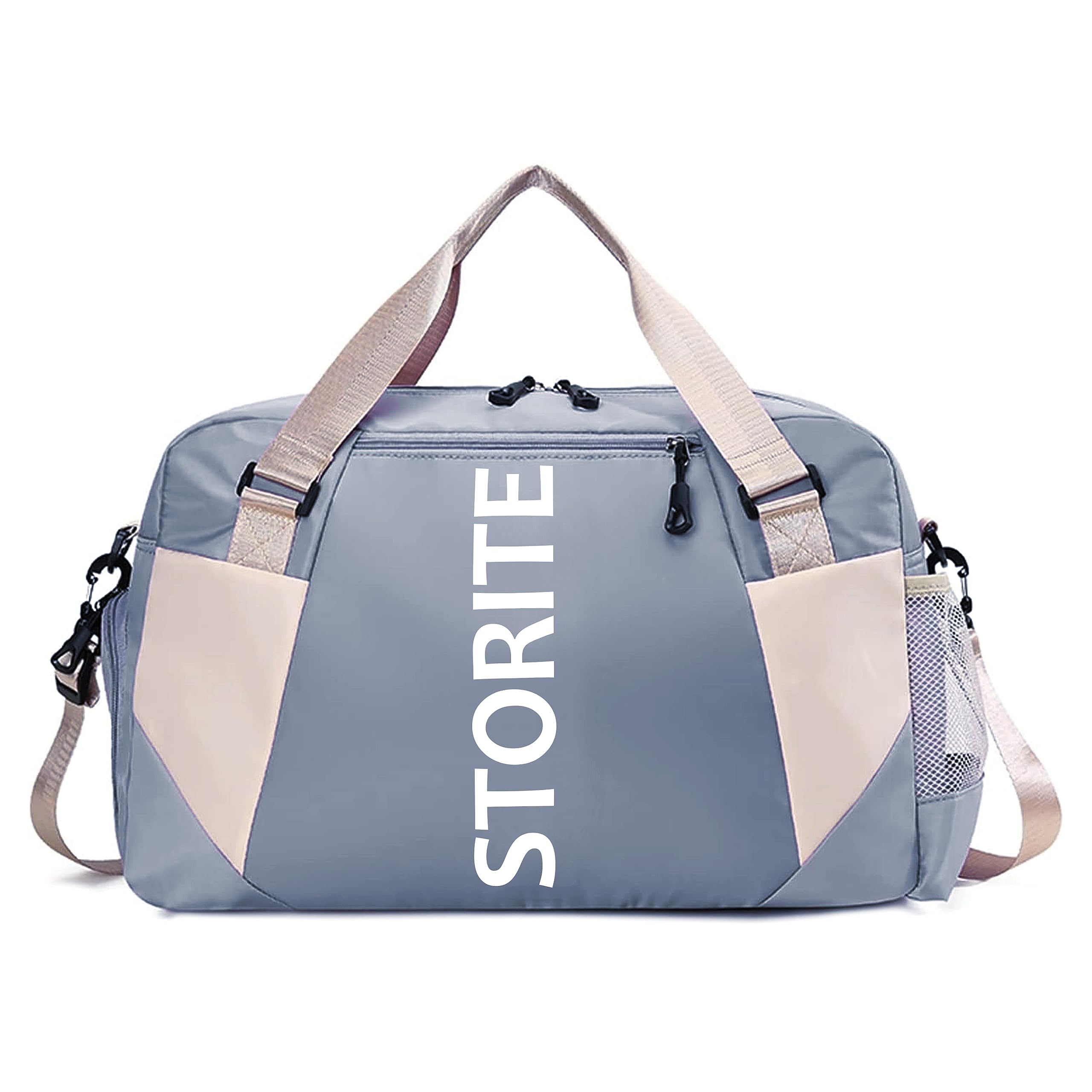 Storite Nylon 47 Cm Imported Travel Duffle Bag, Sports Shoulder Bag for Women with Wet Pocket & Shoe Compartment Weekender Overnight Luggage Bag (Blue,47x20x28 cm) (B0CCDYX438) Amazon Price History, Amazon Price Tracker