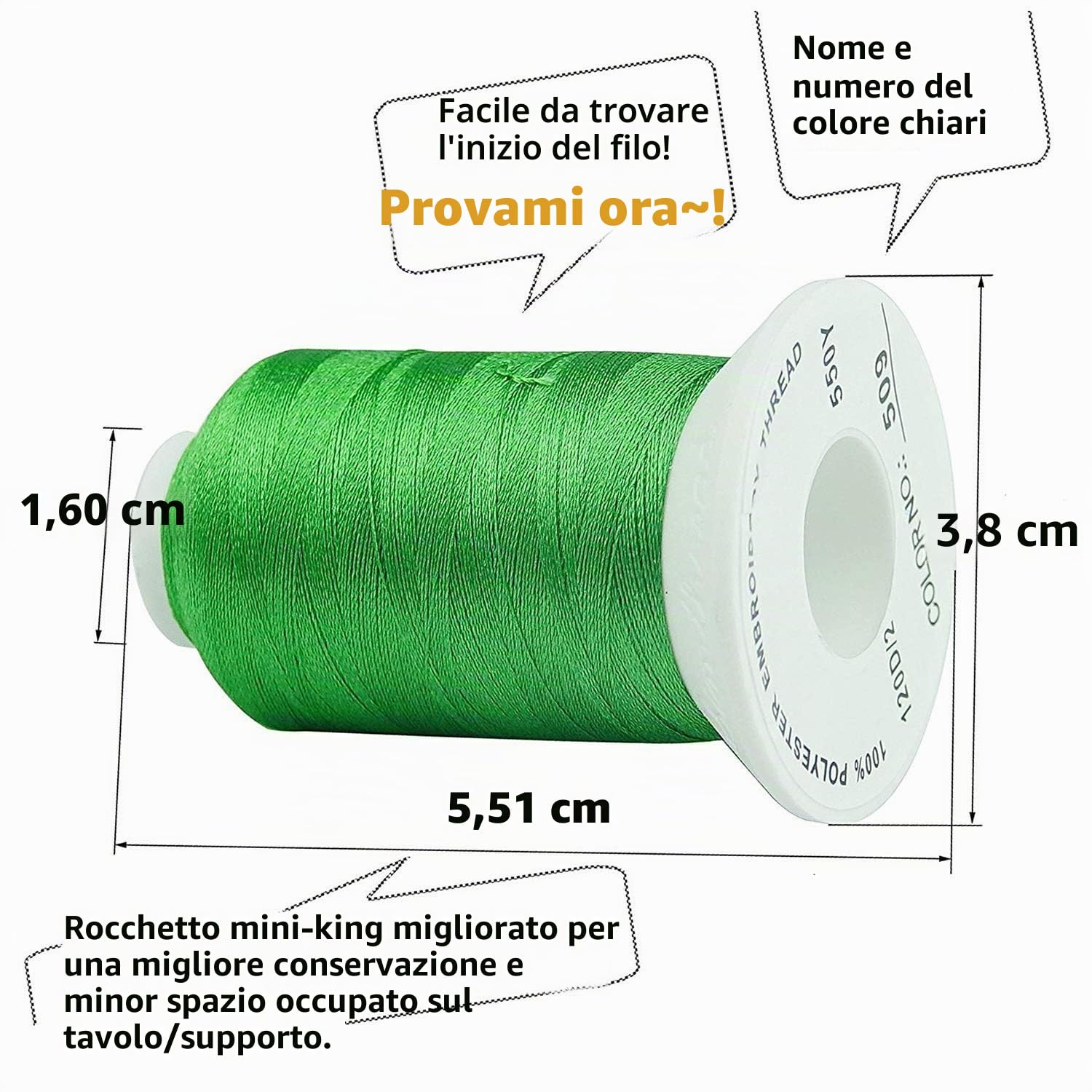 Simthread Kit di 63 Fili da Ricamo in Poliestere 40WT, 63 Bobine da 500 m, Convertibili alla Tabella Colori Brother, Compatibili con Brother, Janome, Babylock, Singer e altre Macchine da Ricamo