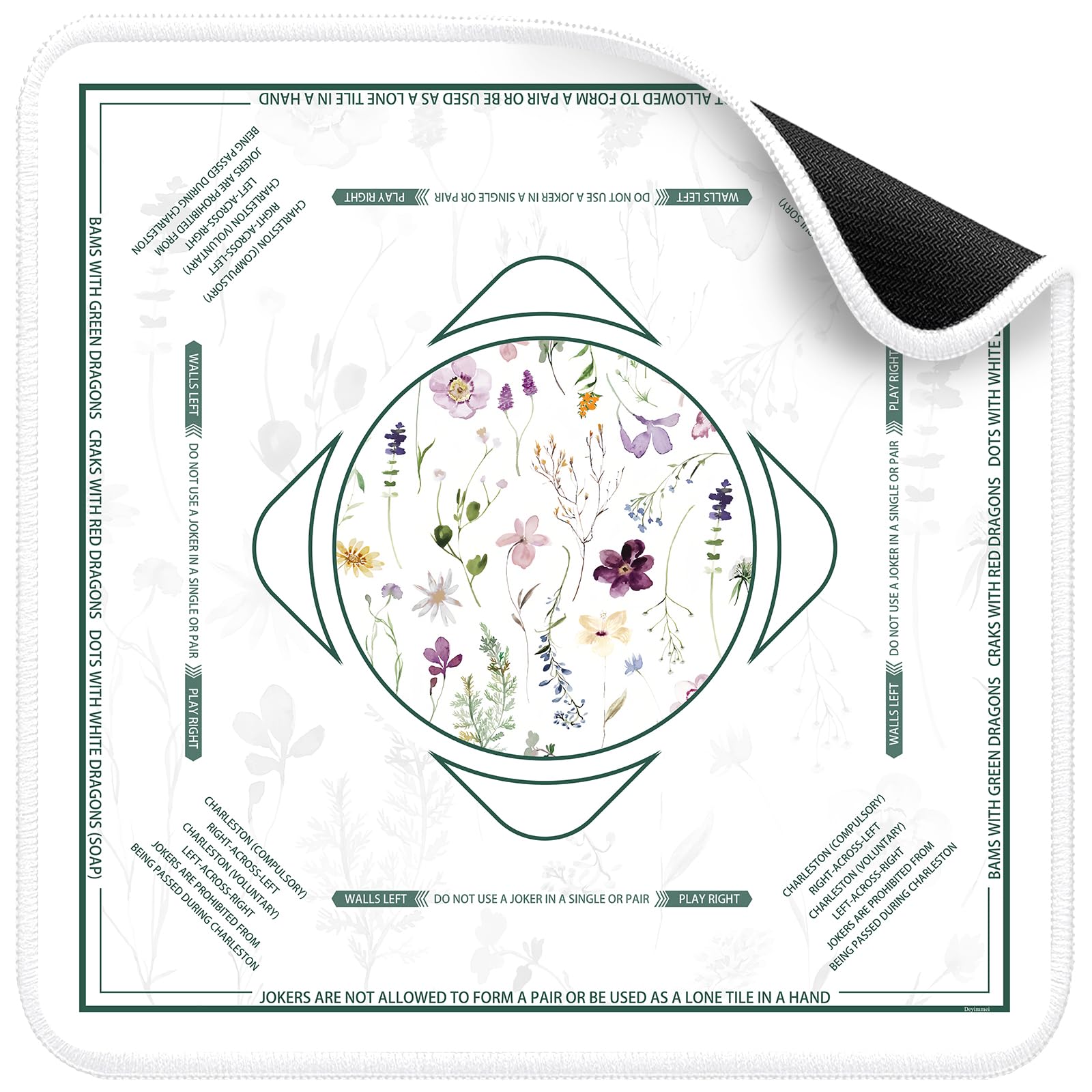 Photo 1 of Mahjong Mat 31.5 Inch Square, Mahjong Table Mat for Card & Domino Games