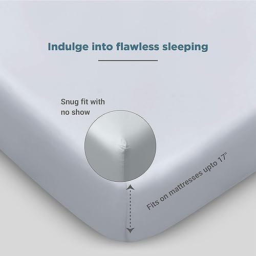 Miniatura 3 de Fabdreams - Juego de sábanas de algodón 100% orgánico, tejido de percal, 4 piezas, 300 hilos, certificado GOTS, transpirable, fresco, acabado de