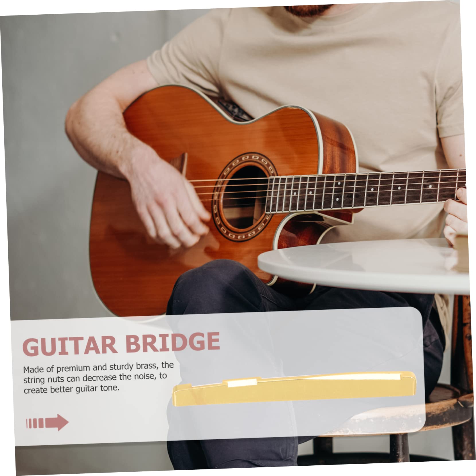 HEMOTON Guitar Bridge Nuts Set Classical Guitar Nut String Classical Guitar Nut for Acoustic Electric Bass Guitars