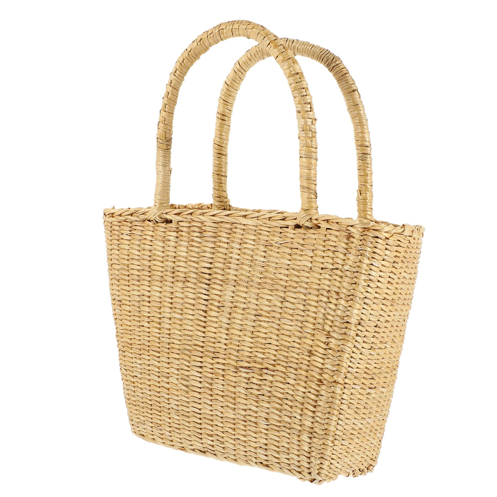 SOIMISS 2pièces Tissé Pour Plage Cabas Artisanal Élégant Pour Shopping Et Sorties Été à Main Pratique Et Léger Avec Poignées