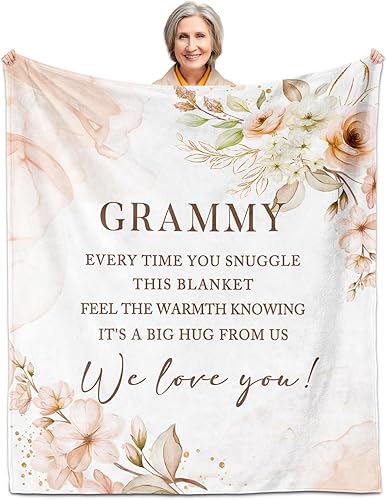 Regalos de Grammy, regalos para manta de Grammy de 60 x 50 pulgadas, regalos de cumpleaños de Grammy, regalos de Grammy para el día de la madre,