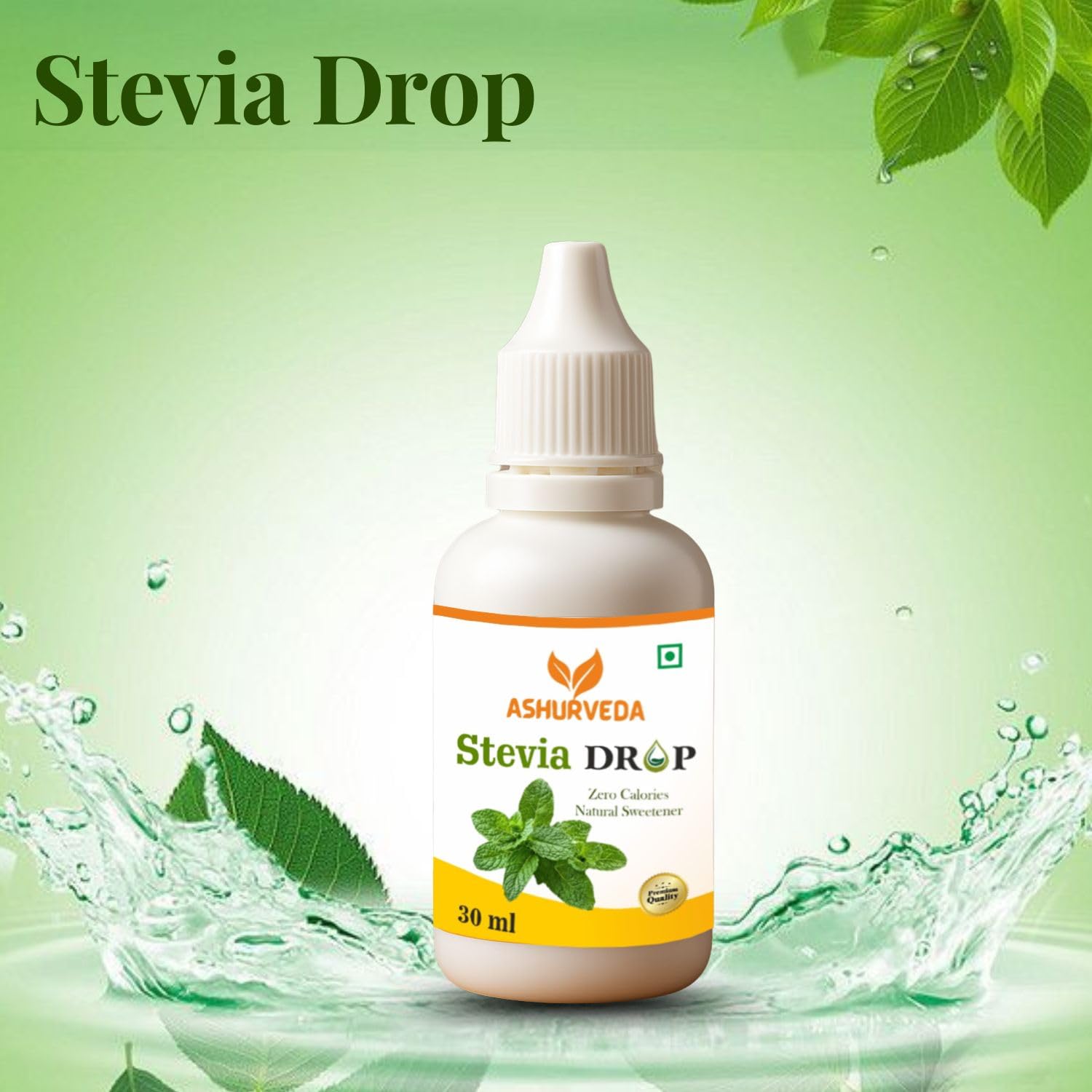 Ashurveda Stevia Drops 30 ml | Natural Plant-Based Sweetener for Beverages & Recipes | Zero Calorie Sugar Substitute | Ideal for Daily Use & Balanced Lifestyle | No Artificial Additives 4