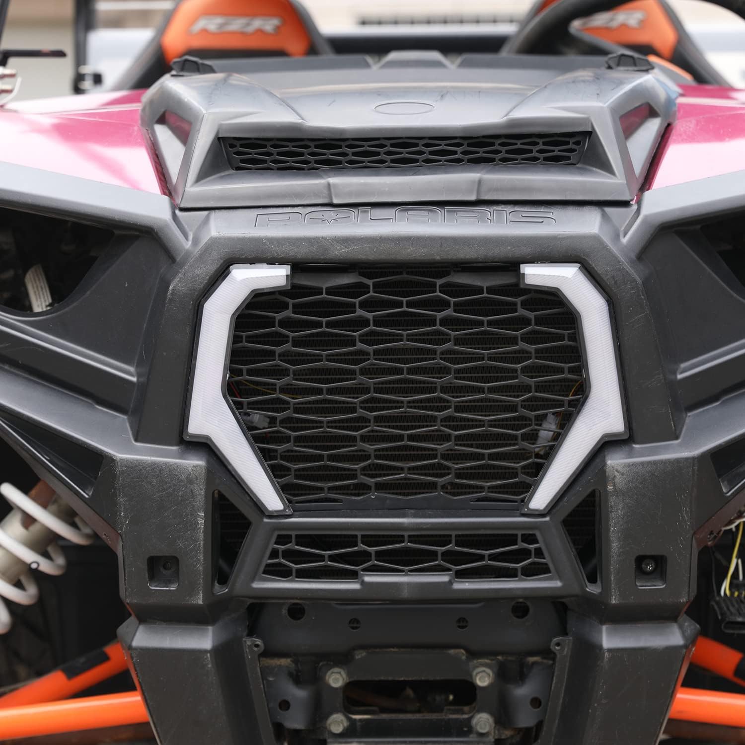 A & UTV PRO Front Fang Accent Lights Kit, Signature Light with Yellow LED Turn Signal for 2014-2018 Polaris RZR XP 4 1000, 2015-2020 RZR 900 XC 900S Accessories, Street Legal Plug-n-Play, 2PCS