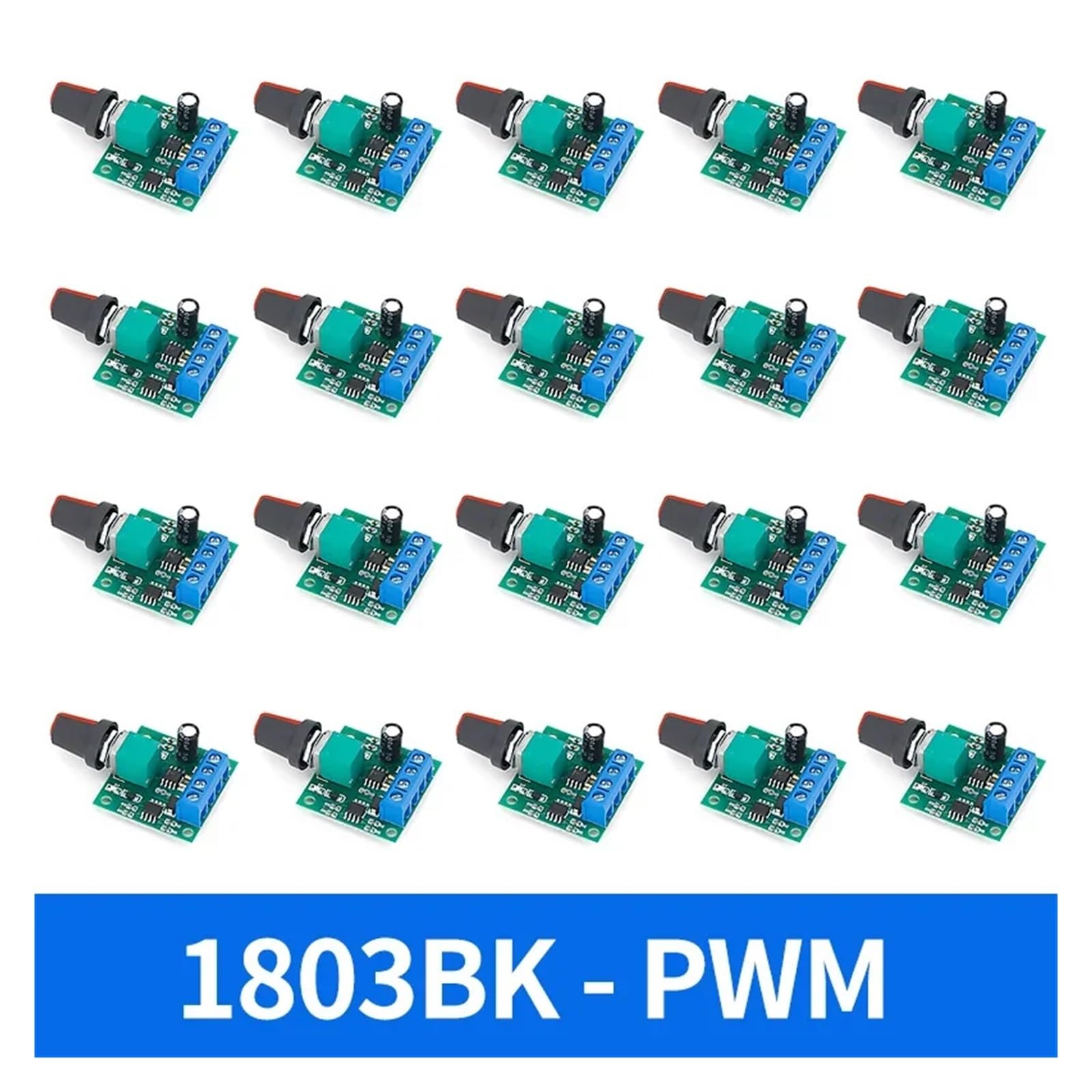 DC 1,8 V 3V 5V 6V 12V 2A 1803BK PWM controlador de velocidad del Motor interruptor regulador de velocidad del Motor de bajo voltaje PWM Módulo de accionamiento ajustable(1803BK PWM X20)