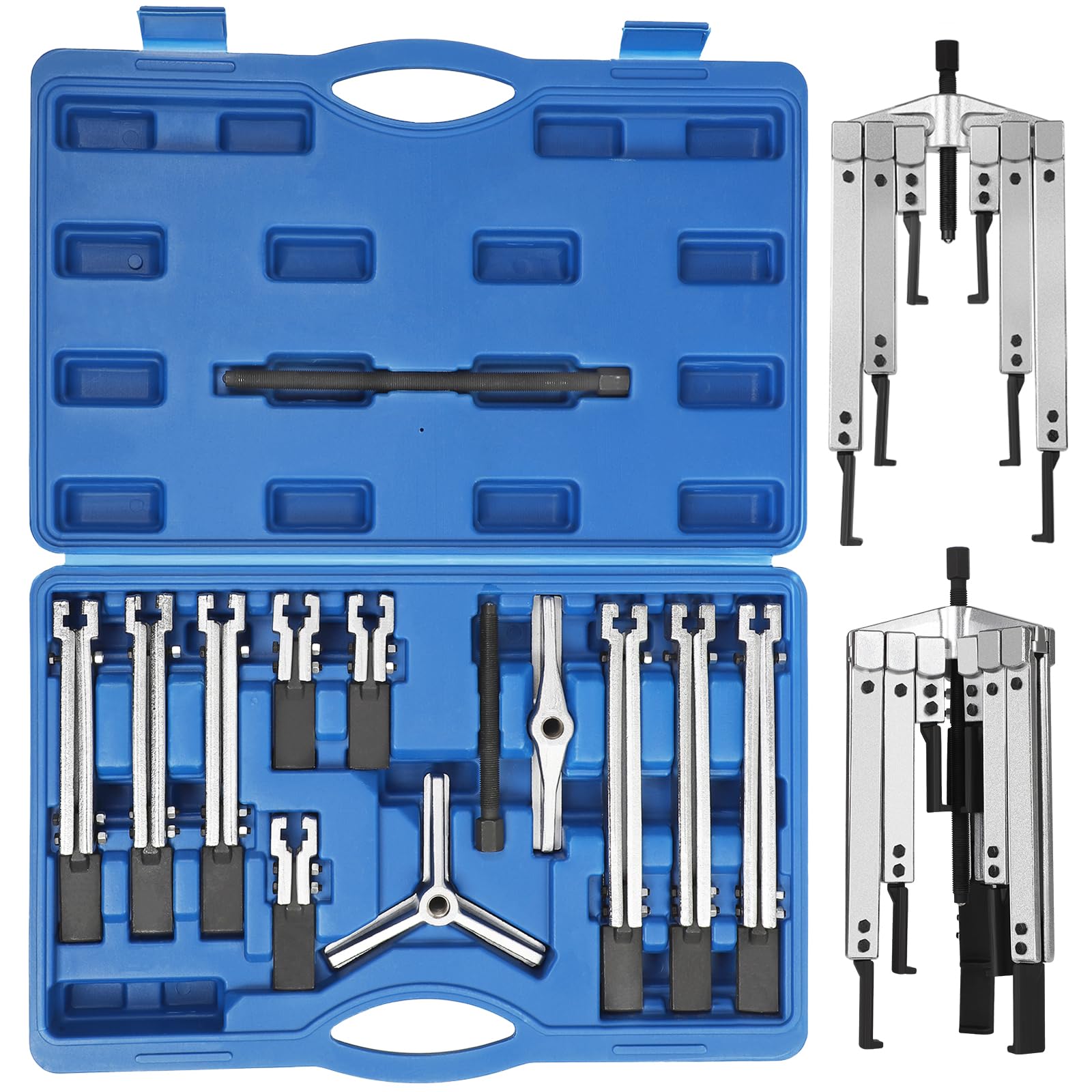 XIIW Kit 13X Estrattore Cuscinetti Interni 2 e 3 Ganasce Regolabil 45-135mm | Separatori Cuscinetti Set Ruota e Ingranaggi con 2/3 Bracci Universale, Attrezzo di Rimozione Volani Motore Moto Auto Robuste