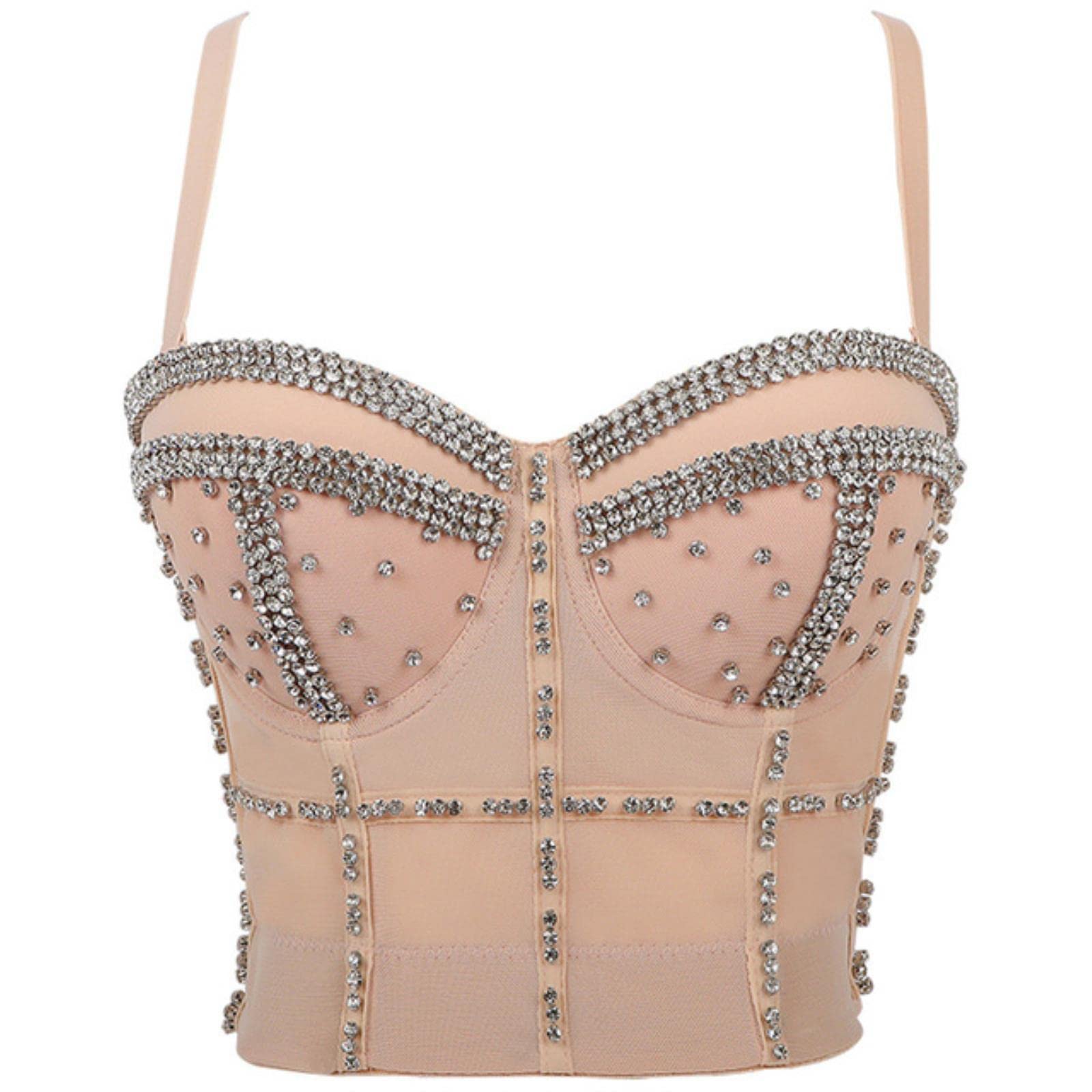 Fashion Women Tank Top Cropped Shirt Women Clothes Bra y2k Corset Ladies Crop Tops Gothic Shaper-6-skin, CN XL-40
