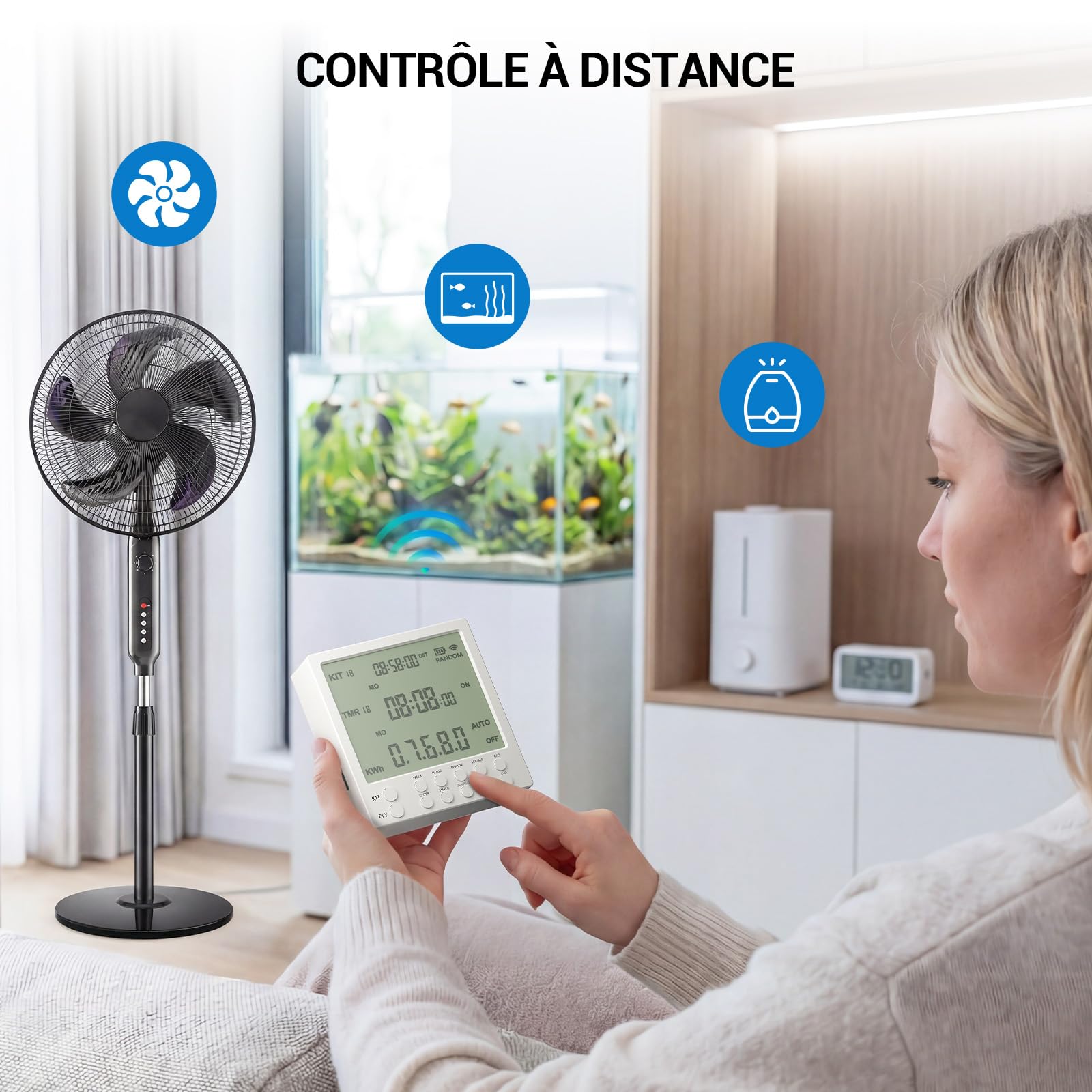 Programmateur Prise Électrique 24h, Prise Programmable avec 19 Programmes, Compte à Rebours et Mode Aléatoire pour Sécurité, Minuteur Prise Électrique pour Lampes et Appareils, 16A / 230V