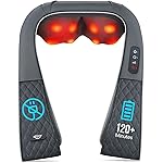 Cordless Shiatsu Neck Massager with Heat - Rechargeable Massager for Neck and Shoulder Pain with 8 Deep Kneading Nodes, Back Massager for Home Office Outdoor - Christmas Gifts for Mom Dad Men Women