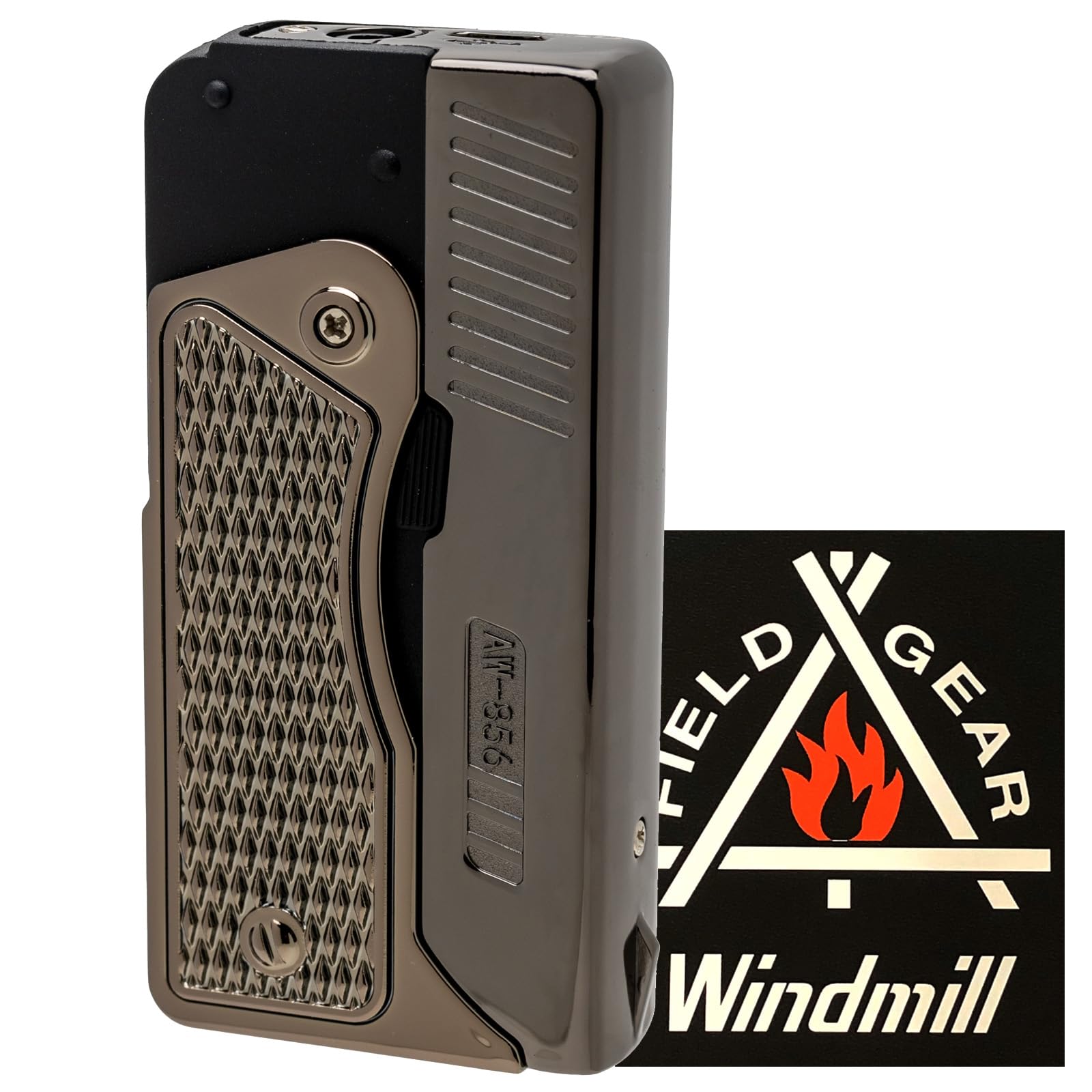 WINDMILL(ウィンドミル) 電子ライター ジェットライター 二刀流 USB充電式 TWO WAY PISTOL ガンメタル 電池残量表示 usbケーブル付き 特製ステッカー付き 71730300