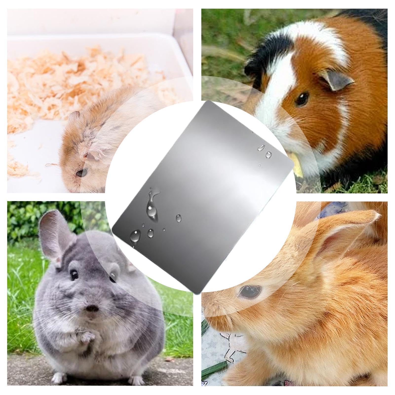 Aluminum Pet Cooling Pad, Rest Cooling Mat, Portable Cooling Mat, Aluminum Pet Cooling Pad, Cooling Mat with Washable & Easy to Clean Design for Rabbits Hamster Chinchilla