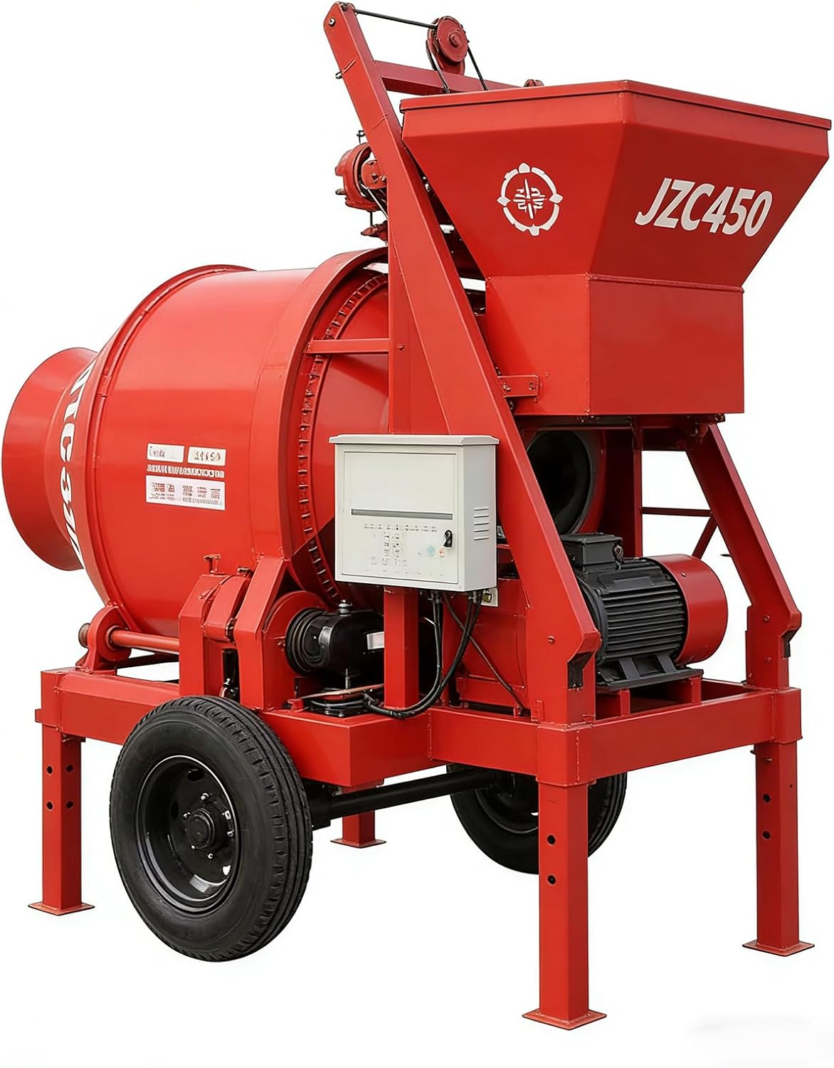 Stationary Concrete Pump and Mixer, Concrete Mixing Machine with Small Concrete Pump for Building Construction