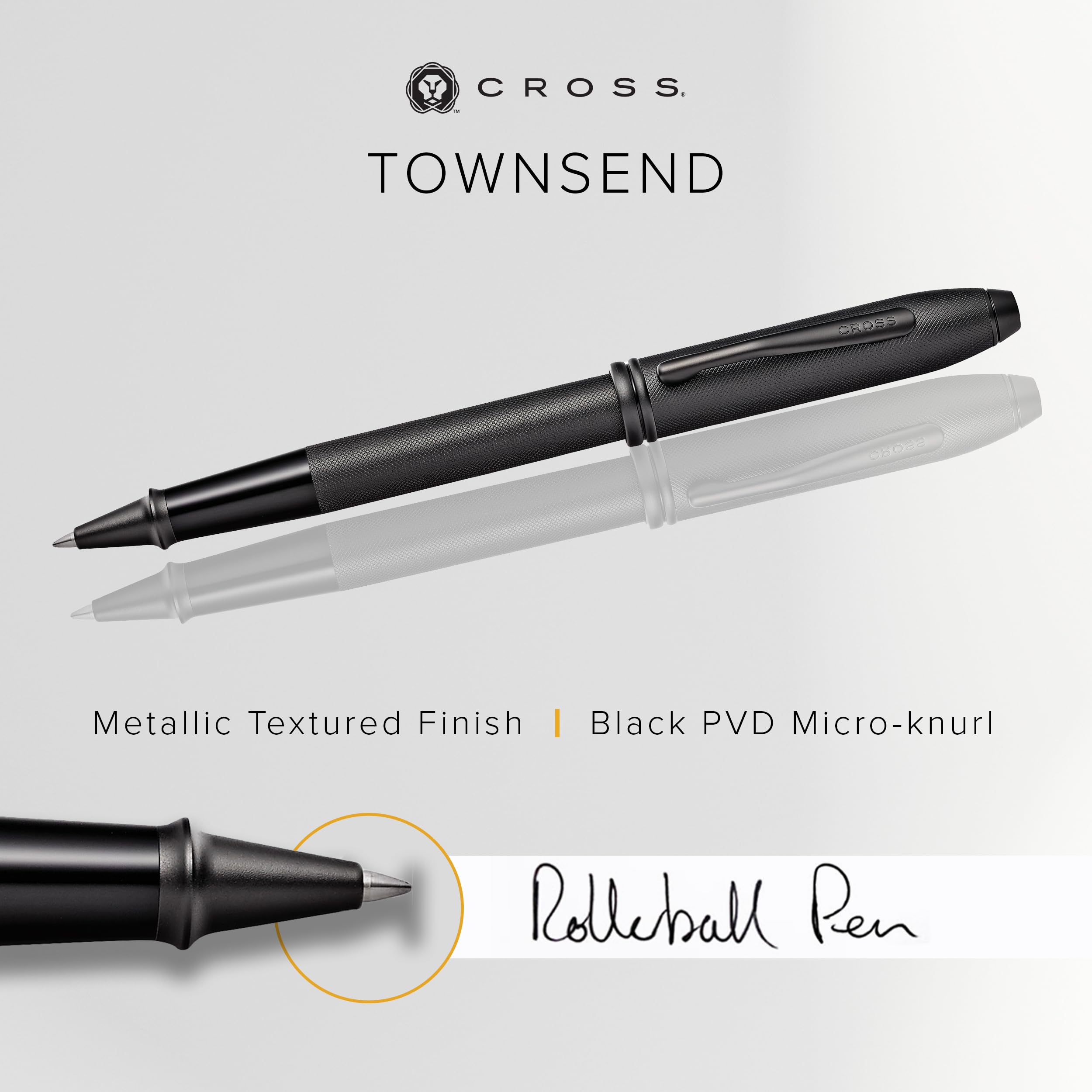 Amazon.com: Cross Townsend PVD Micro-knurl Rollerball Pen - Black 