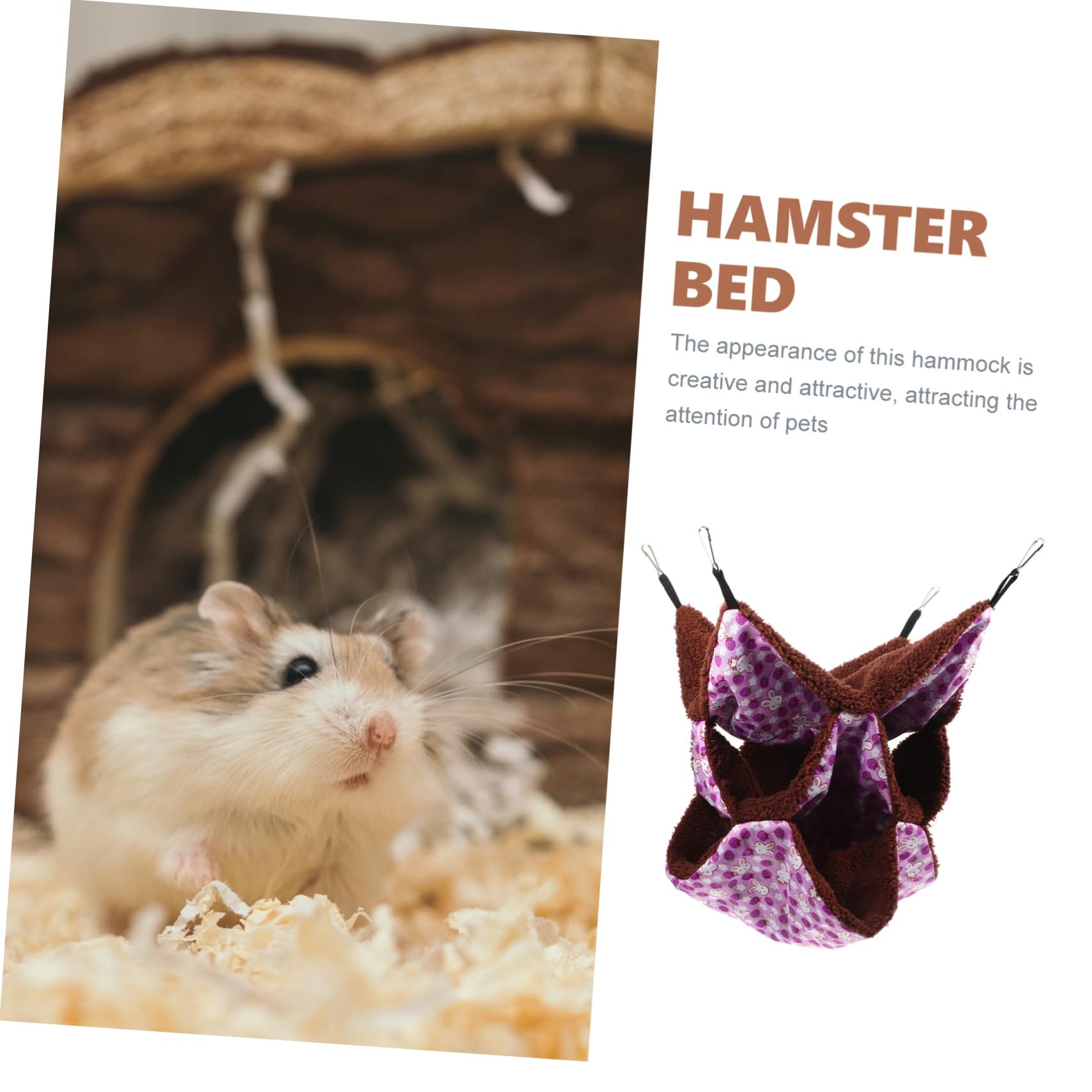 BESPORTBLE 4stücke Hamster Hängematte Für Kleintiere Lagige Plüschhängematte Warmes Schlafbett Für Hamster Meerschweinchen Frettchen Und Andere Kleintiere Installieren Für Ganzjährige