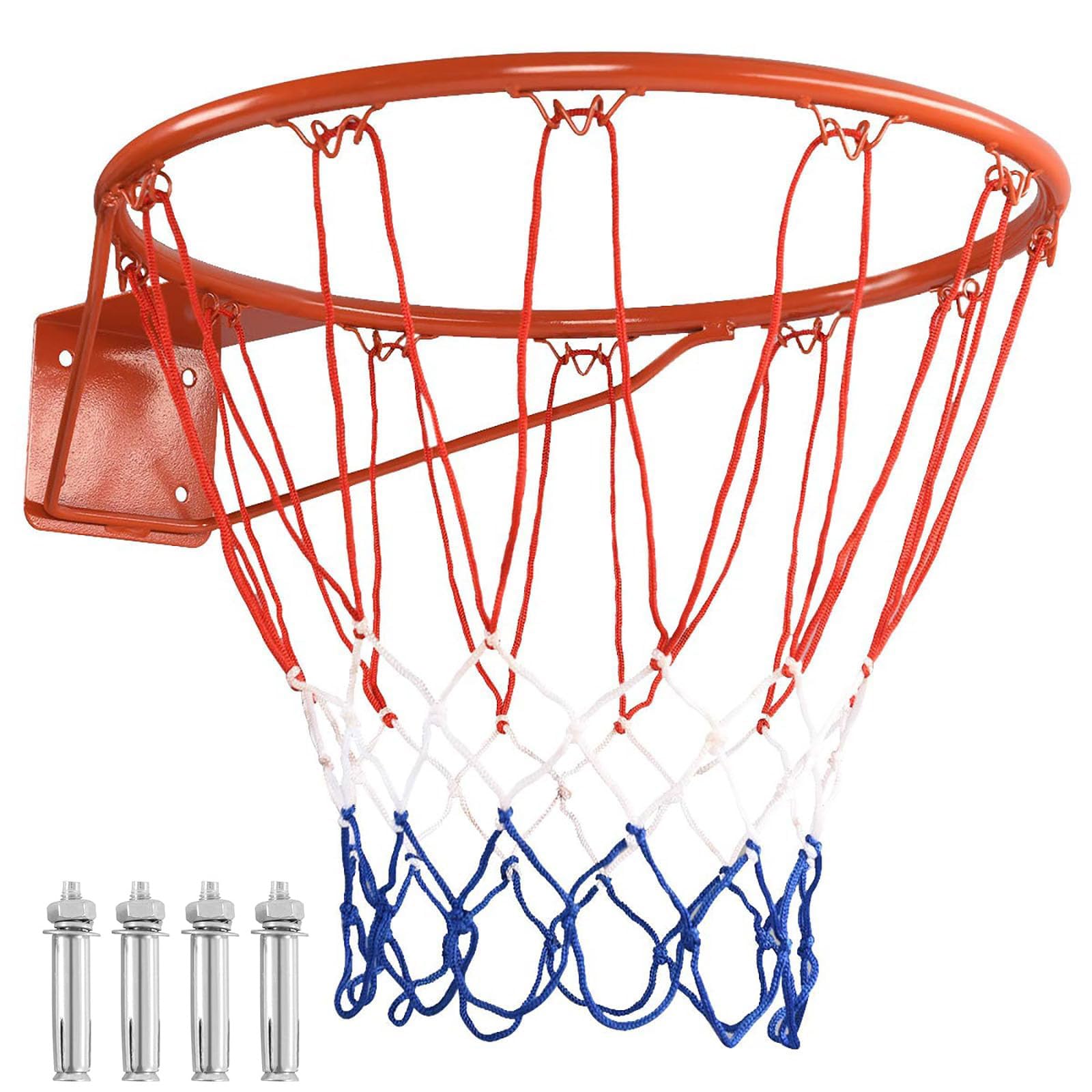 COSTWAY Mini Basketballkorb Indoor Ø45cm/37cm mit Ring & Netz für Tür Wandmontage Basketball Hoop Outdoor