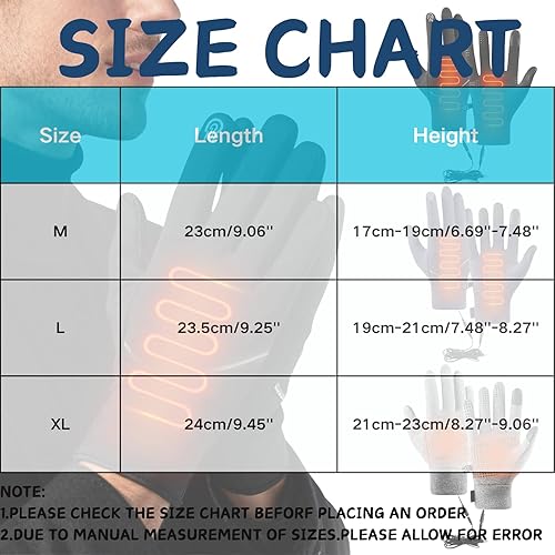 Miniatura 3 de ABABC Guantes térmicos para hombres y mujeres, calentadores de manos de dedo completo, guantes térmicos térmicos para nieve, guantes de trabajo para