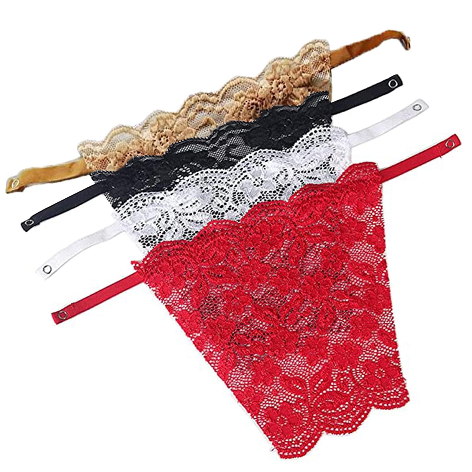 Lady Lace Clip-On Mock Camisole Bra Vest - 4 Pieces, One Size