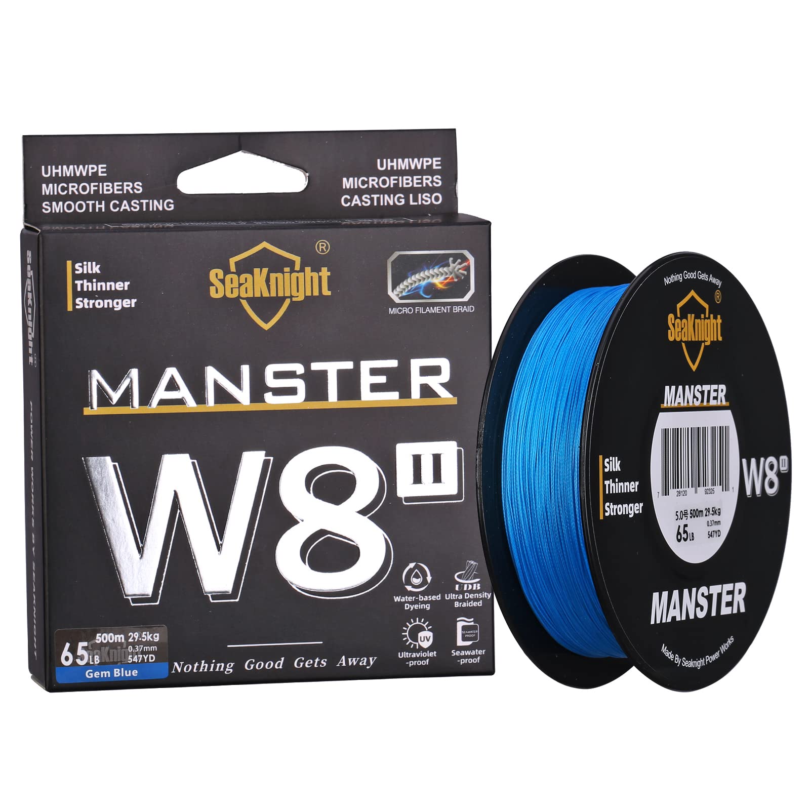 SeaKnight W8 II 8 Fili Lenza da Pesca trecciato X9 9 fili 150M/300M/500M Filo da Pesca alla Carpa Acqua salata Pesca in Mare 15-100LB
