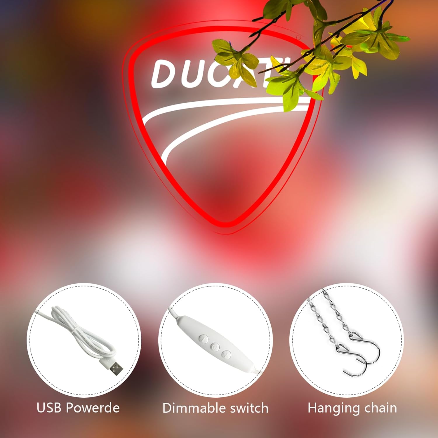 Motorcycle Neon Signs for Wall Decor， Dimmable Motorcycles Led Lights for Man Cave Suitable for Beer Bar Club Garage Hotel Bar Cafe Decorative 12.2 * 12.8inch - Image 5