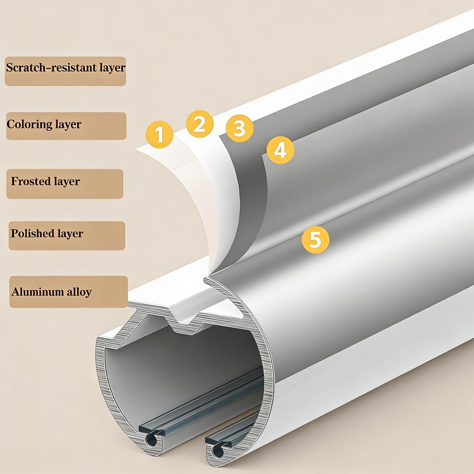 Ensemble de Tringle à Rideaux de Style Industriel Moderne, Facile à Installer avec Supports, 300 cm, Blanc. Idéal pour Le Salon, la Chambre et la Cuisine. Accessoires de décoration élégants