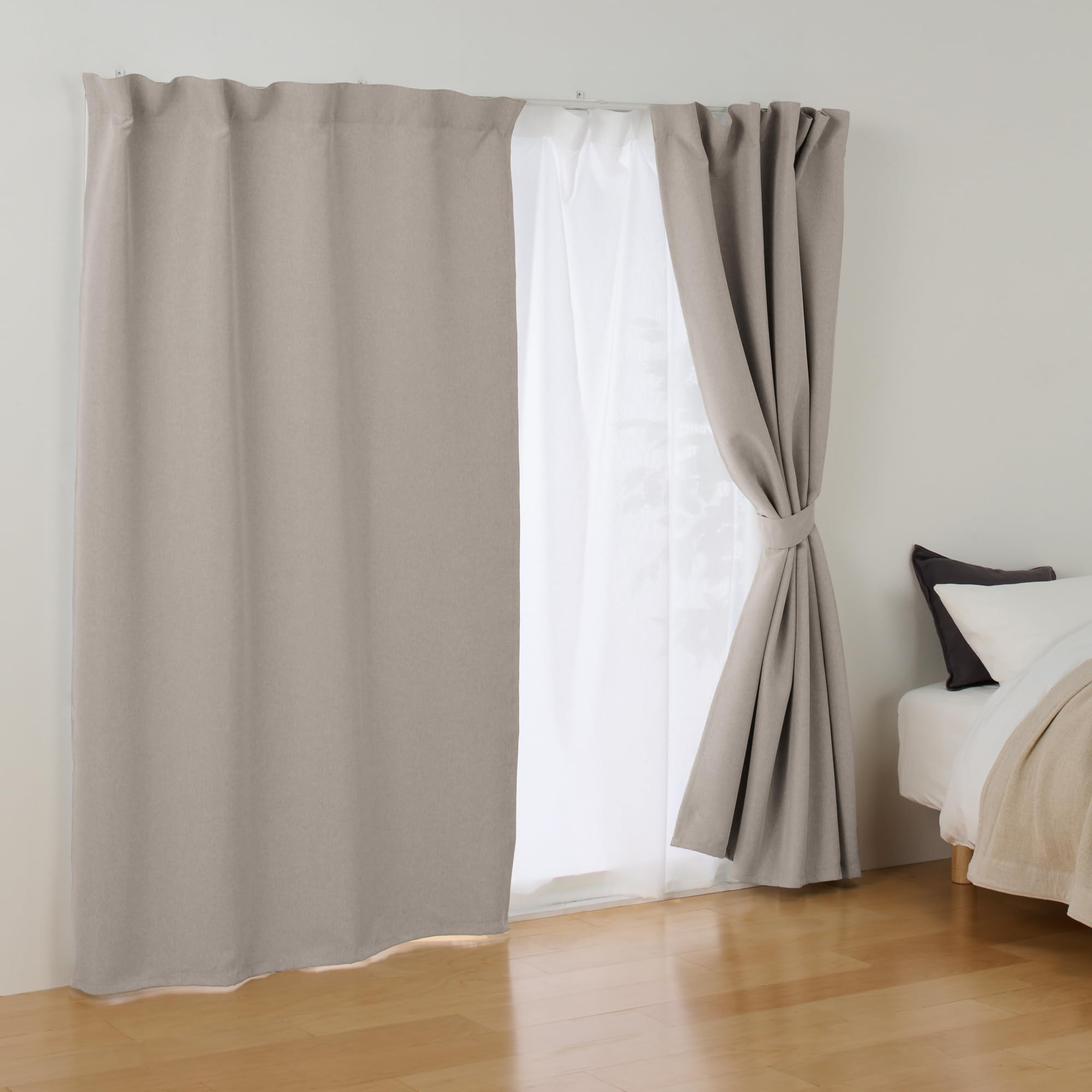 Amazon｜無印良品 【新生活】遮光性 ポリエステル平織りノンプリーツ