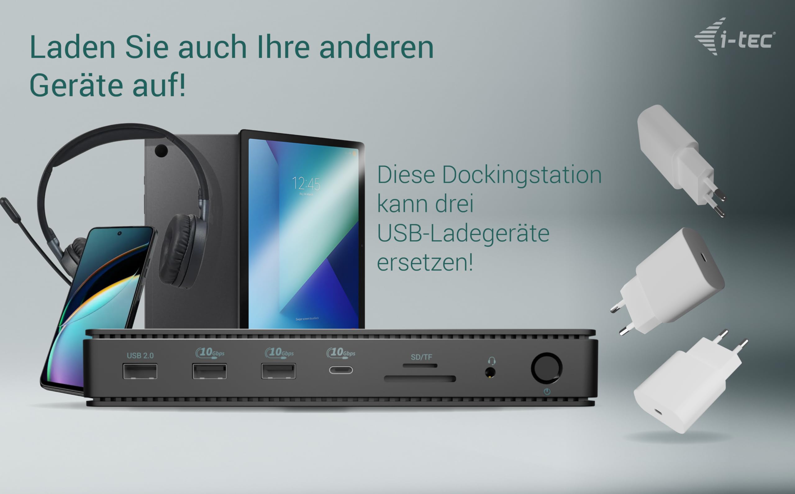 i-tec Thunderbolt 4 Generation 3 2X Display Dock 7X USB, 2.5 GLAN, PD 92W, 1m TB4 Cable