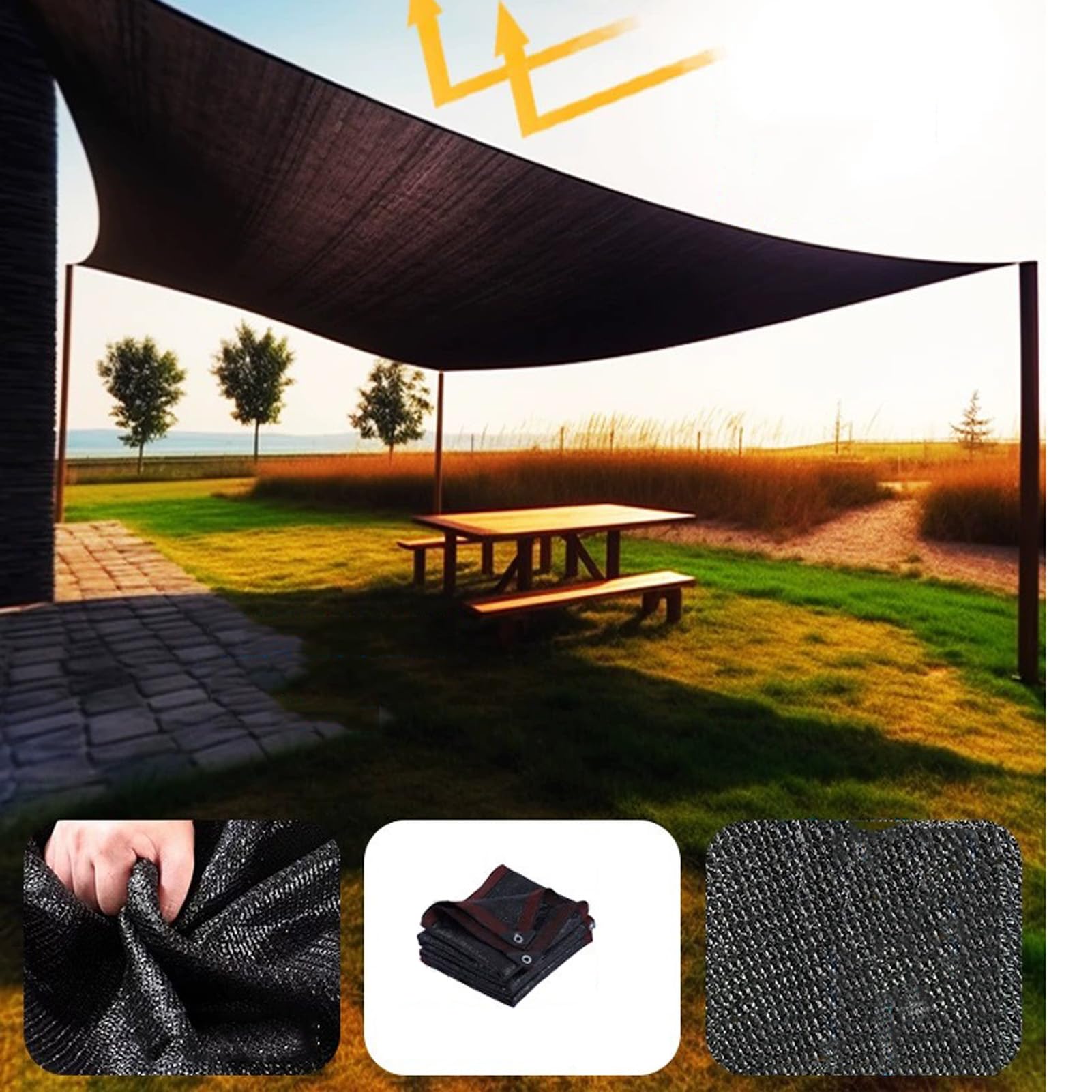 4 x 9,5 m con occhielli da giardino protezione solare copertura UV Pera copertura per serra all'aperto patio e vela – e versatile
