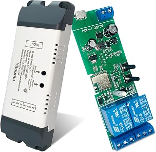 EWeLink 2CH 85V-250V Smart WiFi Switch Relay, Point/Self-Locking Switch Module,DIY Smart Home, APP Control, Compatible with Alexa Google Home