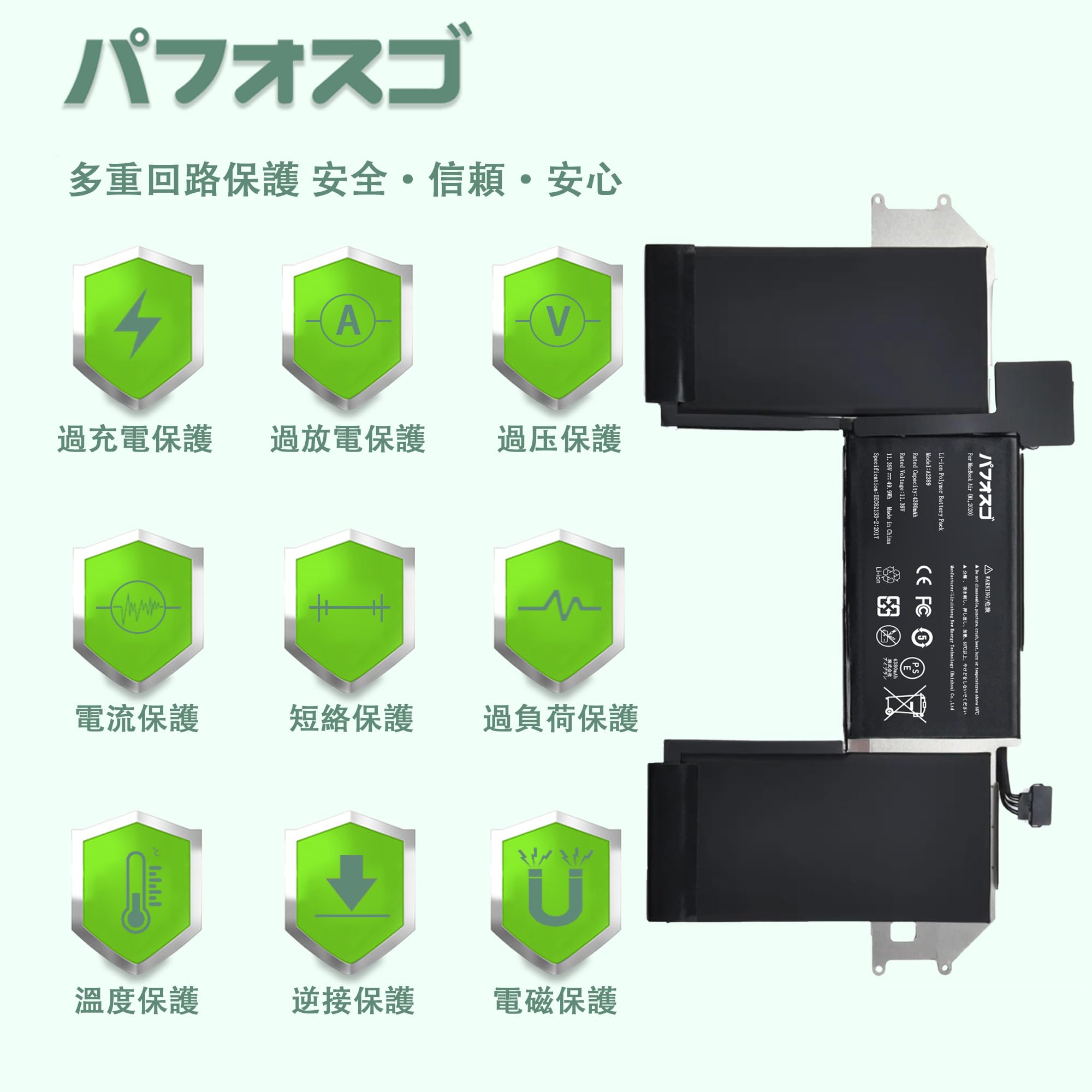 Amazon.co.jp: パフォスゴ for MacBook Air M1 2020 バッテリー 交換