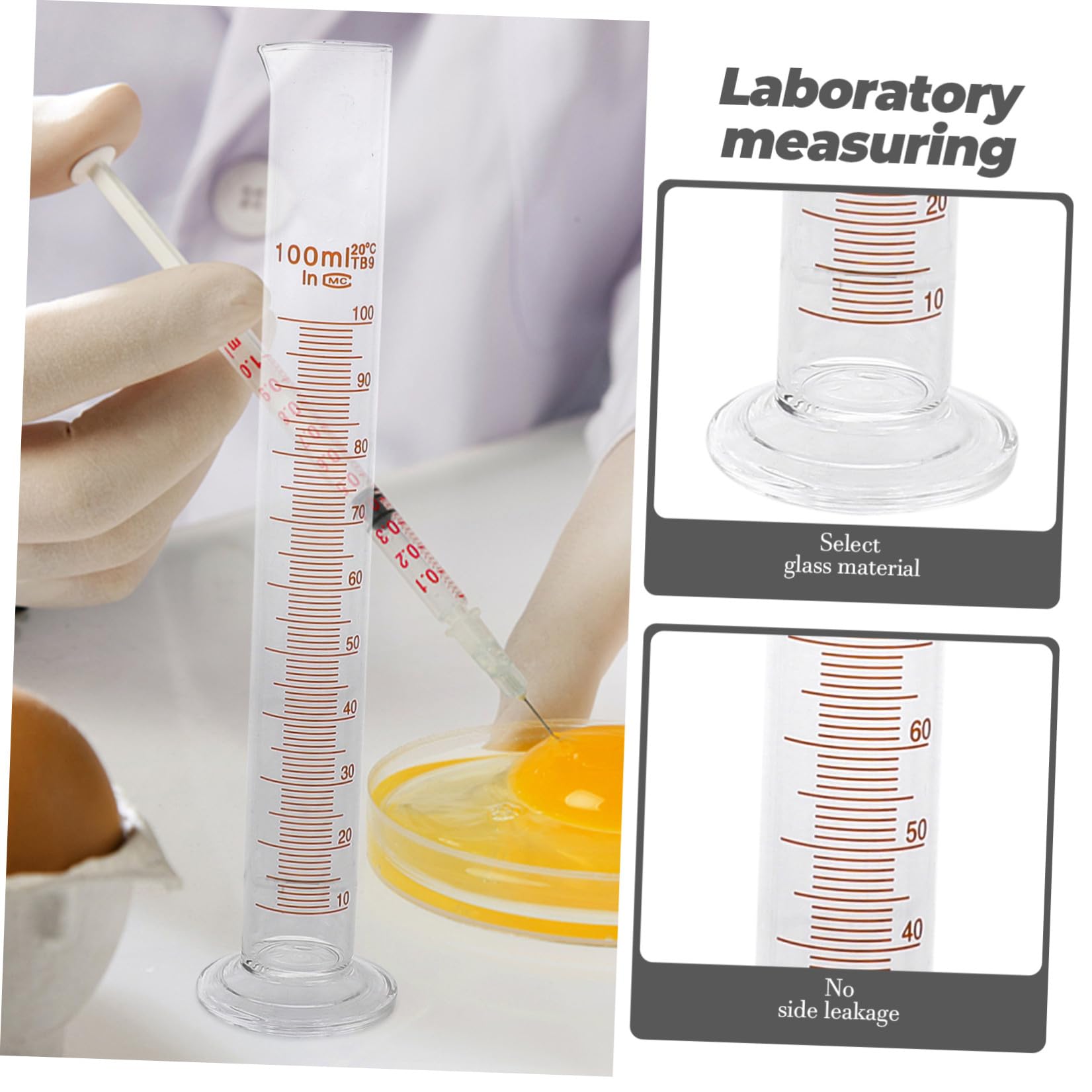 CRAFTHROU Set di 9 Pezzi di Vetro per Laboratorio Pallone Conico e Bicchiere Graduato da 50ml a 250ml Scala Facile da Leggere senza Perdite per Educazione e Cucina