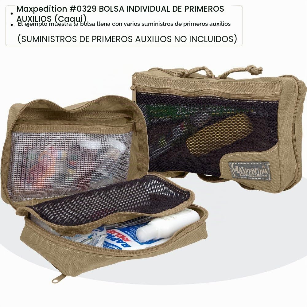 MAXPEDITION Bolsa individual de primeros auxilios (caqui)