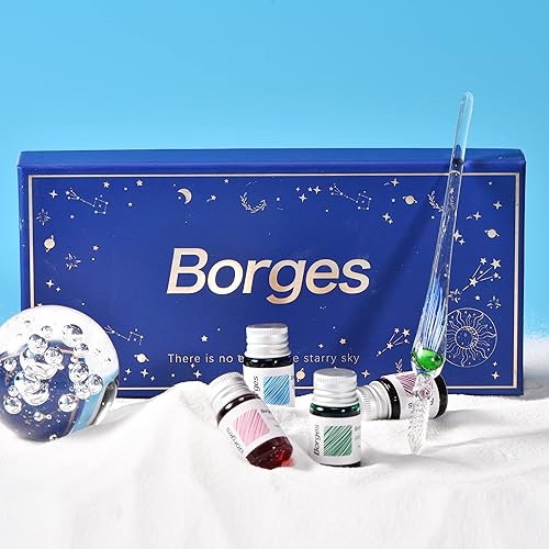 Miniatura 6 de Borges Bolígrafo roller de laca negra, impresionante bolígrafo de lujo con acabado de oro de 24 quilates, repuesto de tinta Schmidt, el mejor juego